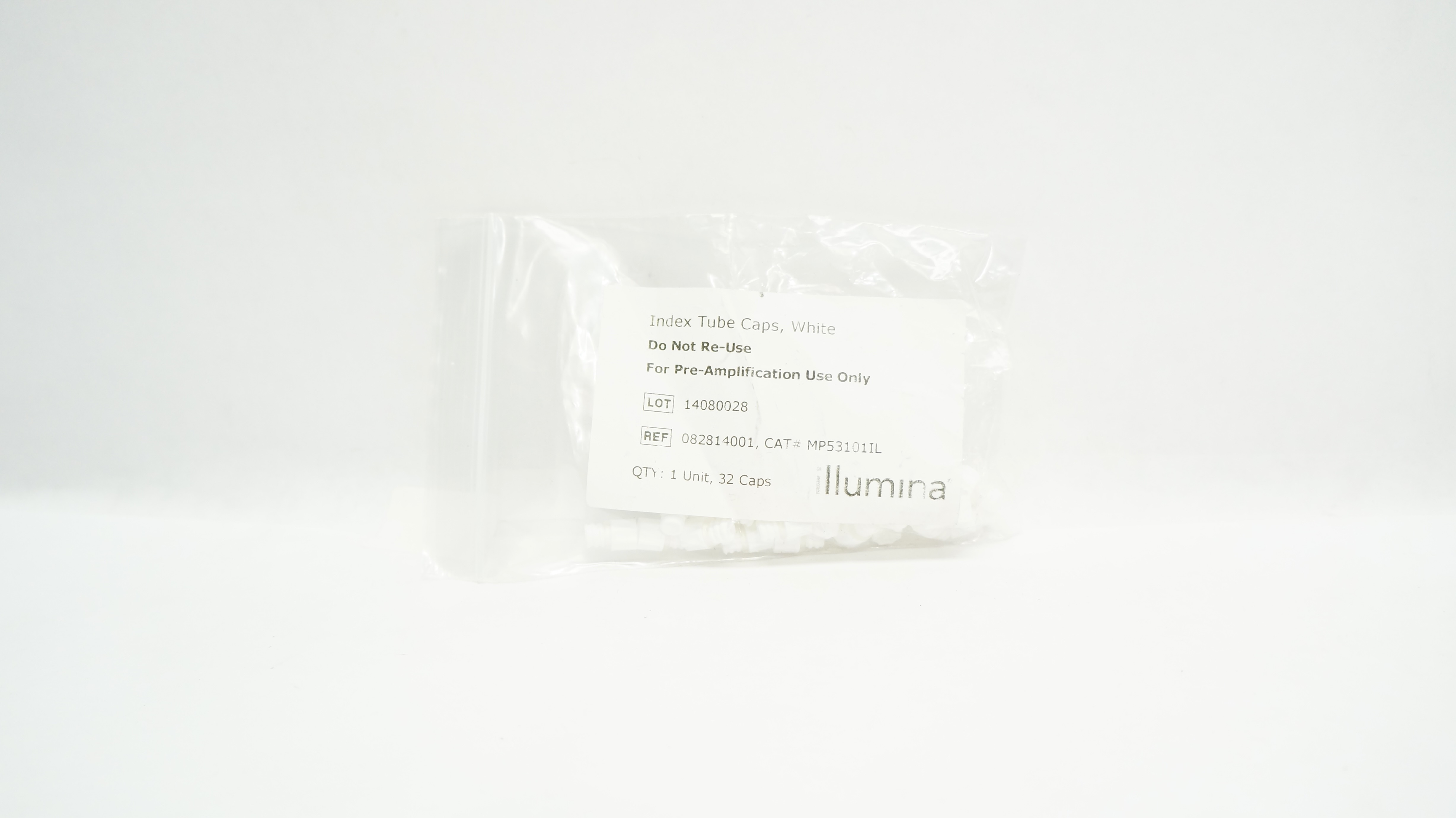 Illumina 082814001 Index Tube Caps,White- Pack of 32 Caps