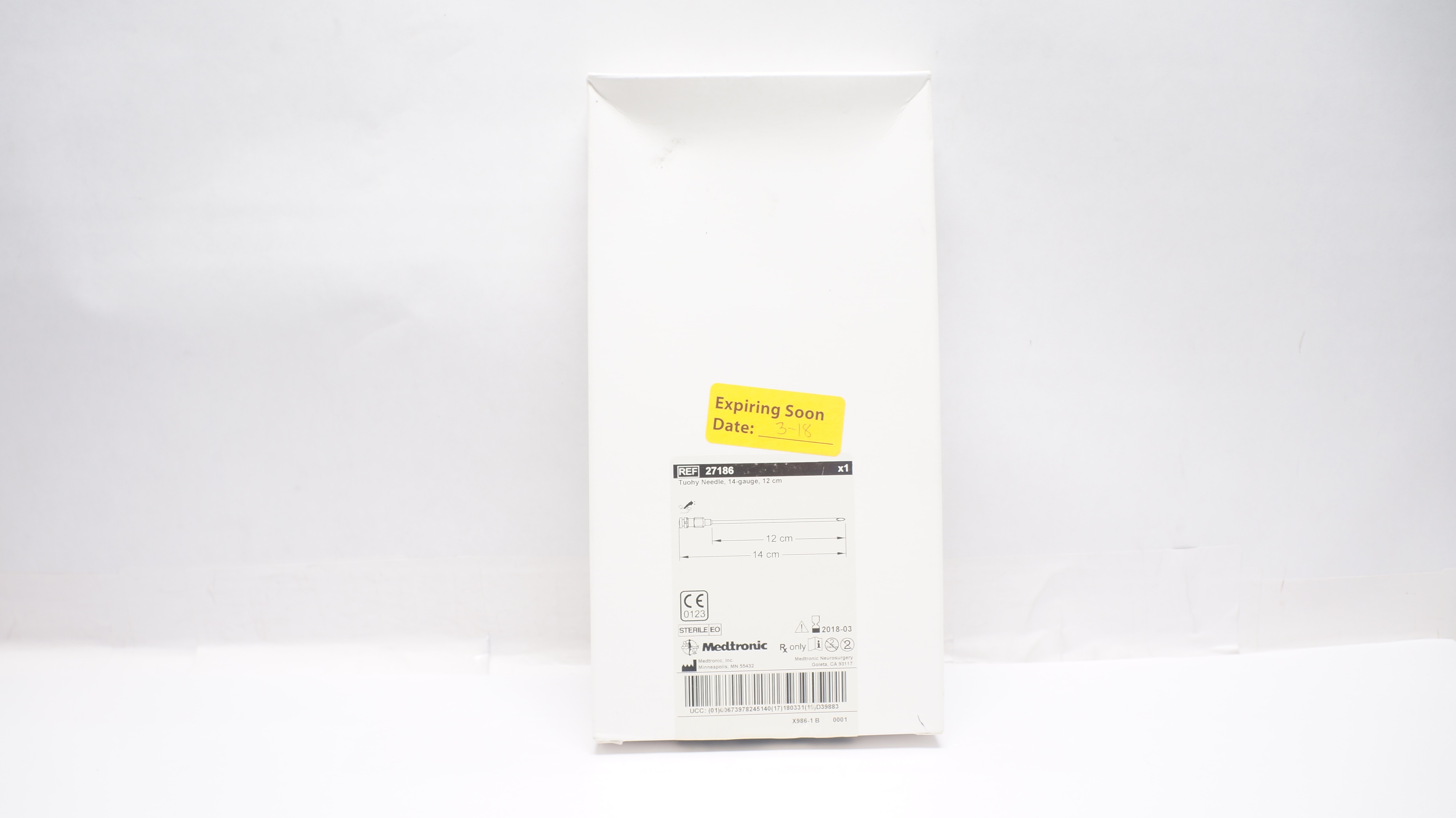 Medtronic 27186 Tuohy Ndle 14Ga x 12cm (x)