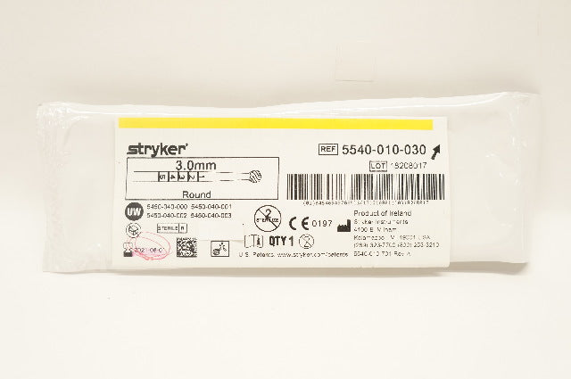 Stryker 5540-010-030 Round Fine Diamond Bur Extended 3.0mm (x)