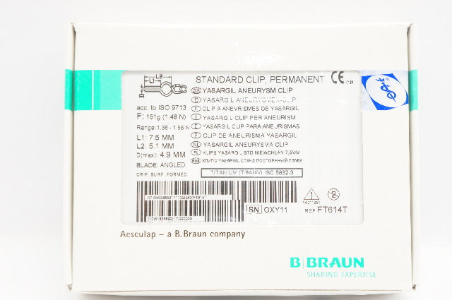 B. Braun FT614T Standard Clip Permanent (x)