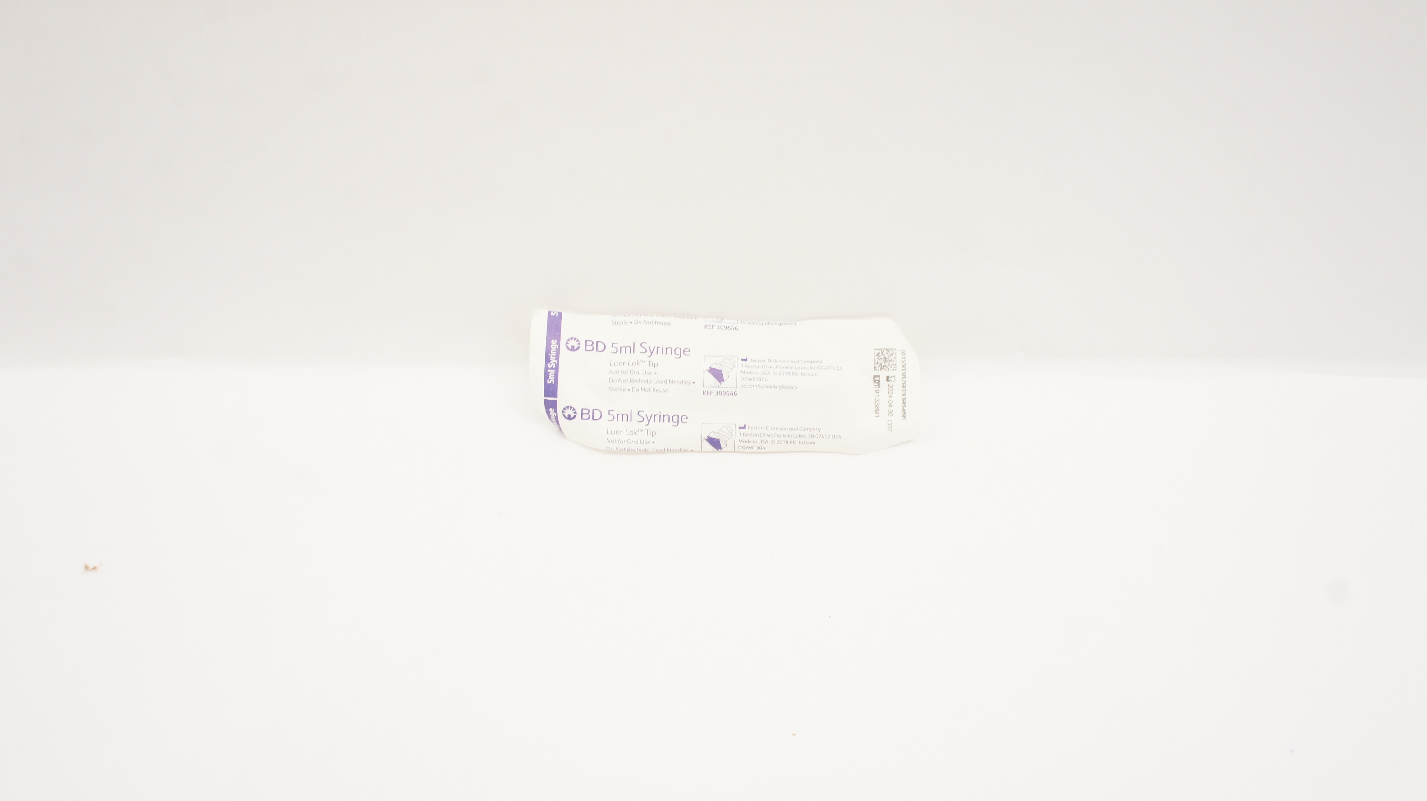 BD 309646 Syringe Luer Lok Tip 5 mL