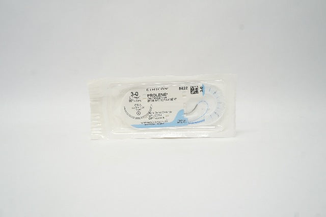 Ethicon 8422 3-0 Prolene Blue Monofilament Stre CT-1 36mm 1/2c Taper, 30inch (x)