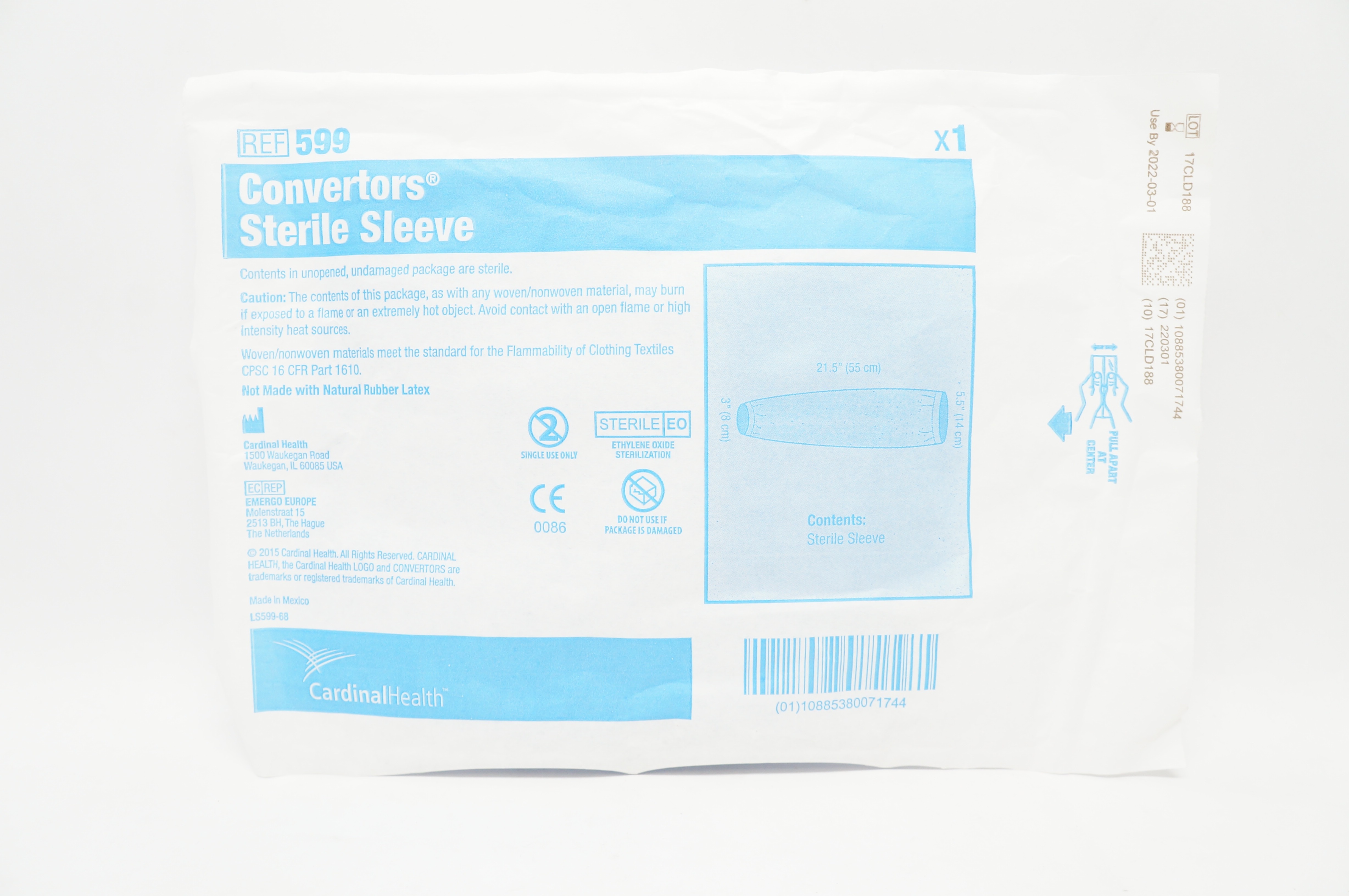 Cardinal Health 2D73DP80 Protexis Neoprene Sterile Surgical Gloves, Size 8 (x)