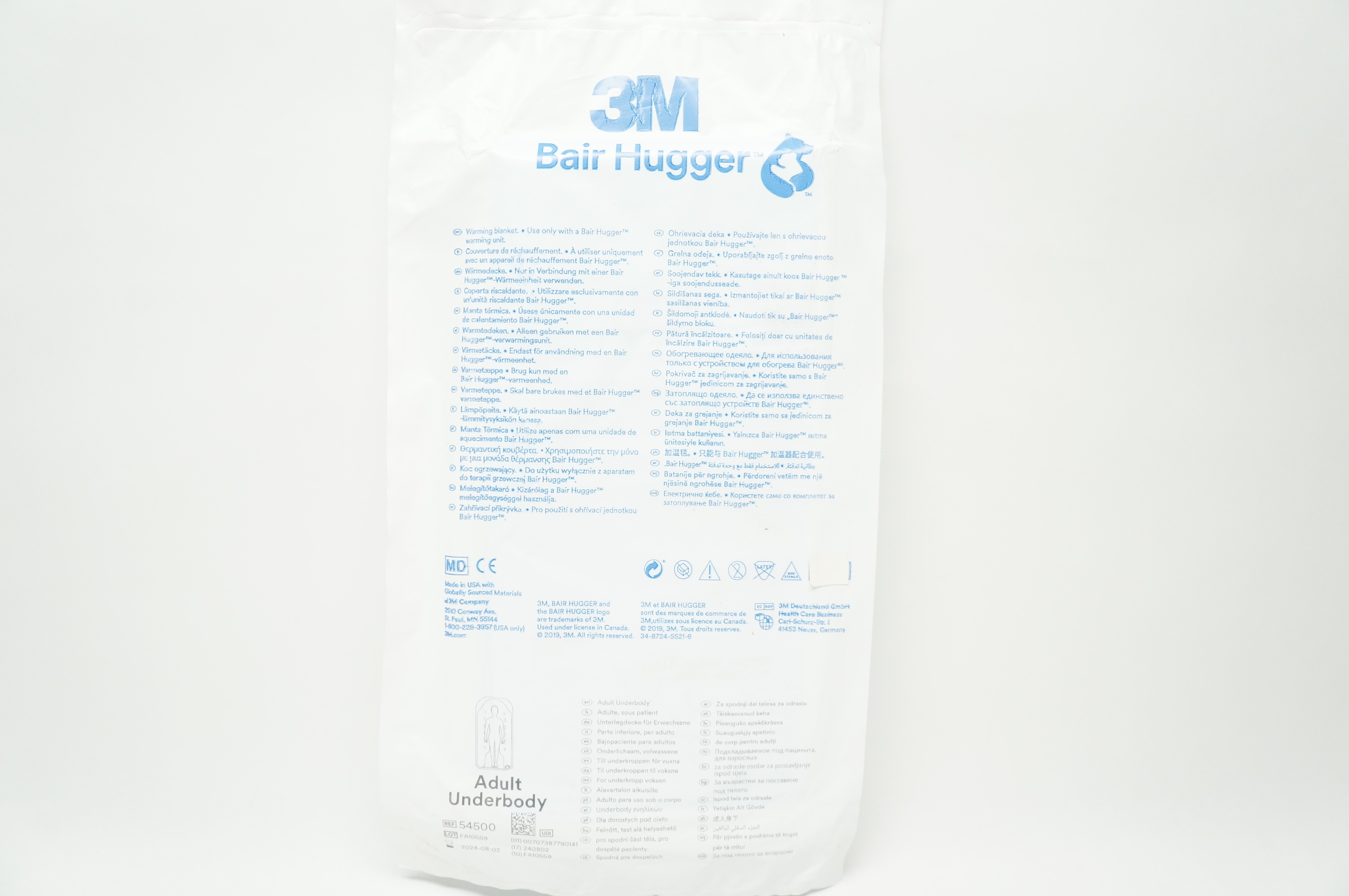 3M 54500 Bair Hugger Adult Underbody Warming Blanket