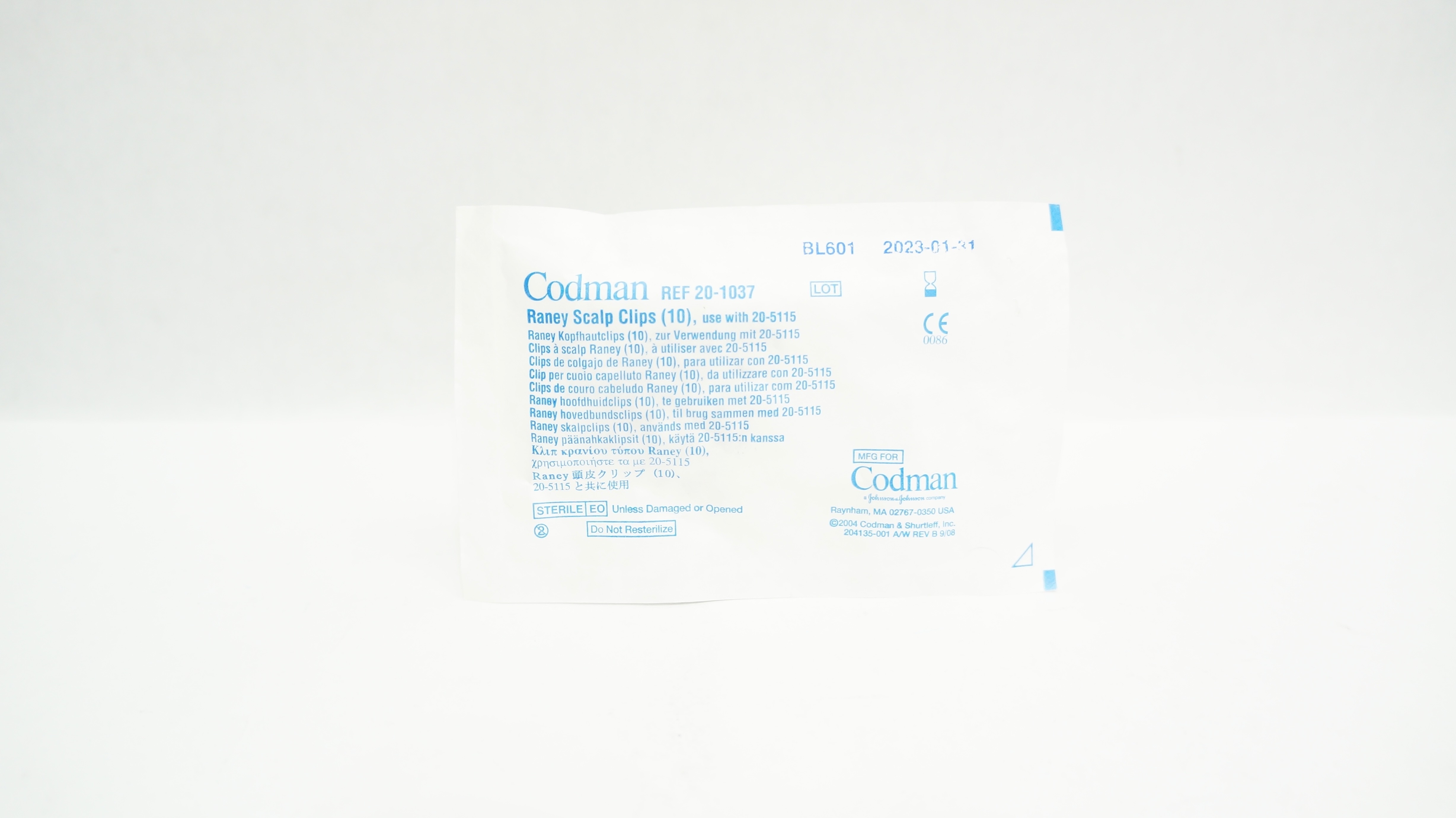 Codman 20-1037 Raney Scalp Clips (x) - Pack of 10