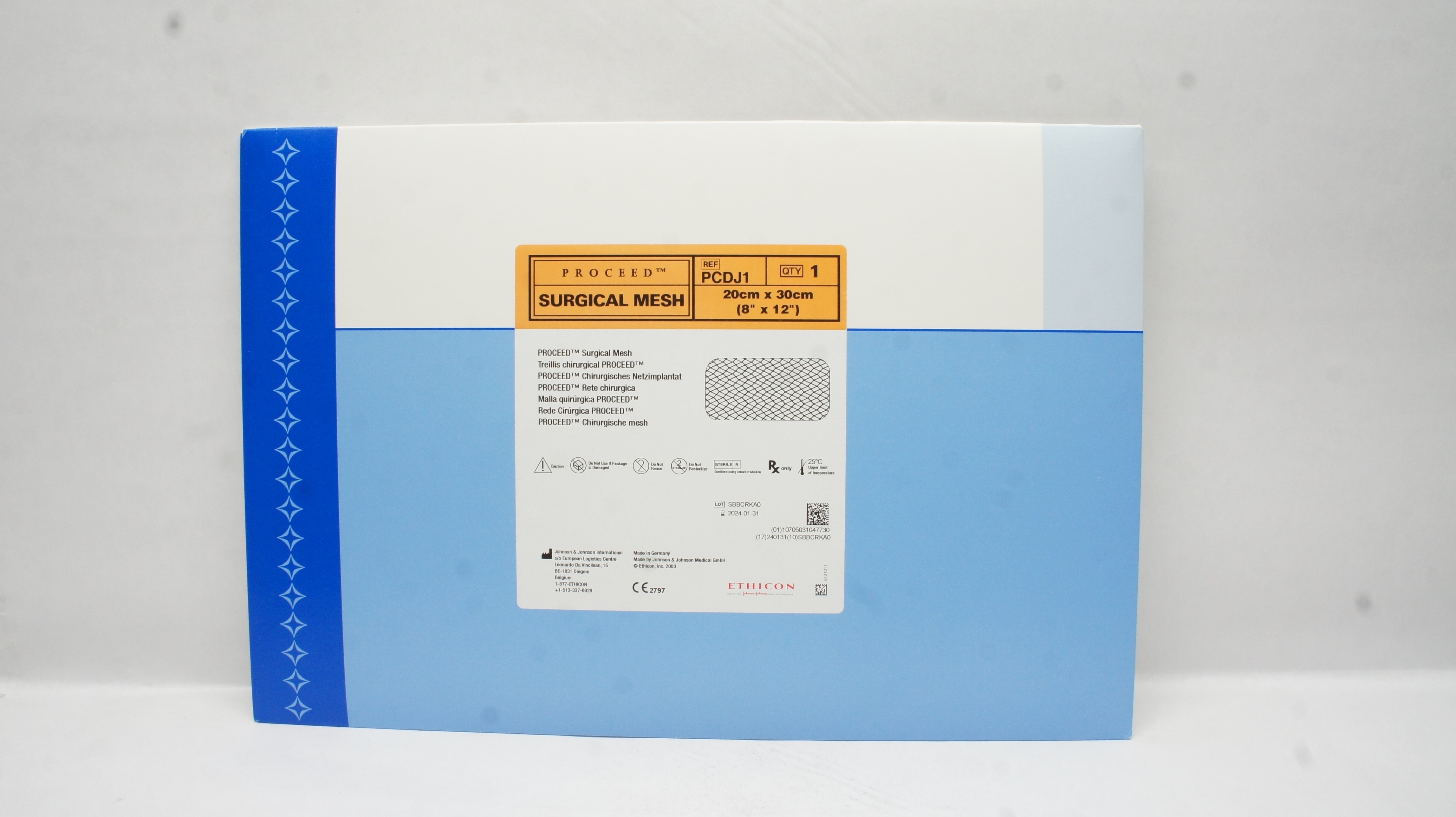 Ethicon PCDJ1 Proceed Surgical Mesh 8inch x 12inch (x)