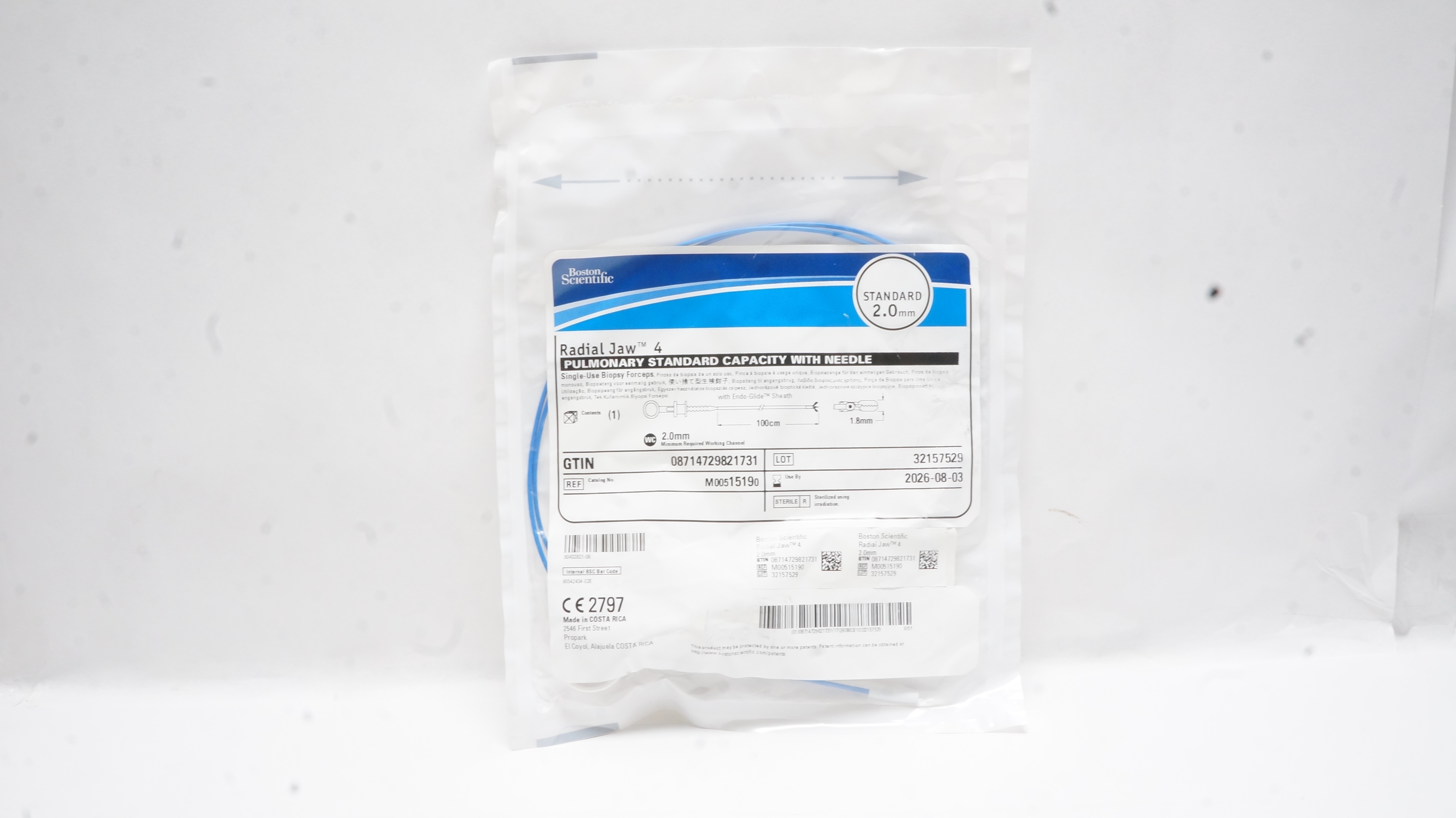 Boston Scientific M00515190 Radial Jaw Biopsy Forceps, Standard 2.0mm