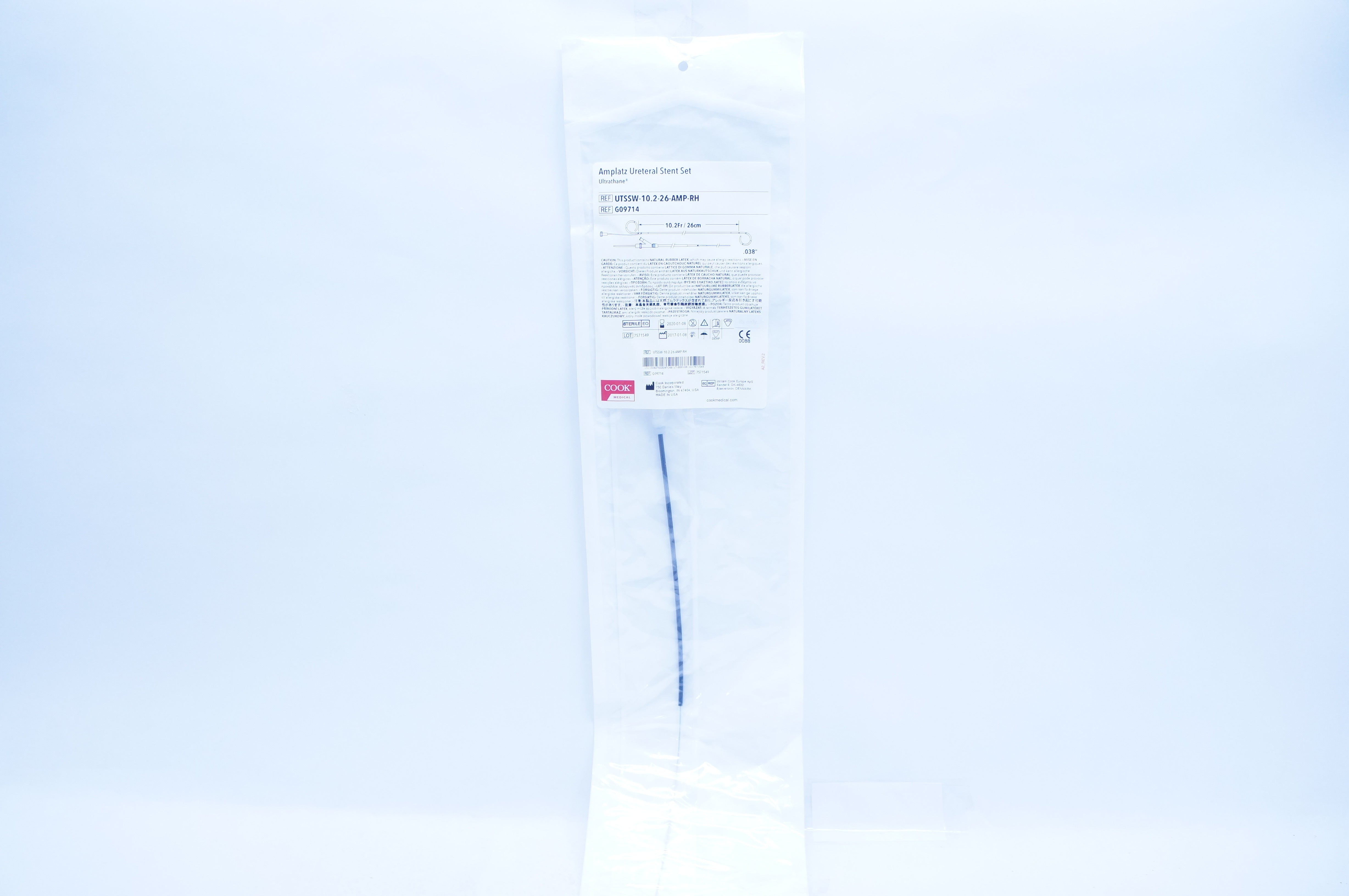 Cook Medical G09714 Amplatz Ureteral Stnt Set Ultrathane 10.2Fr x 0.038inch (x)