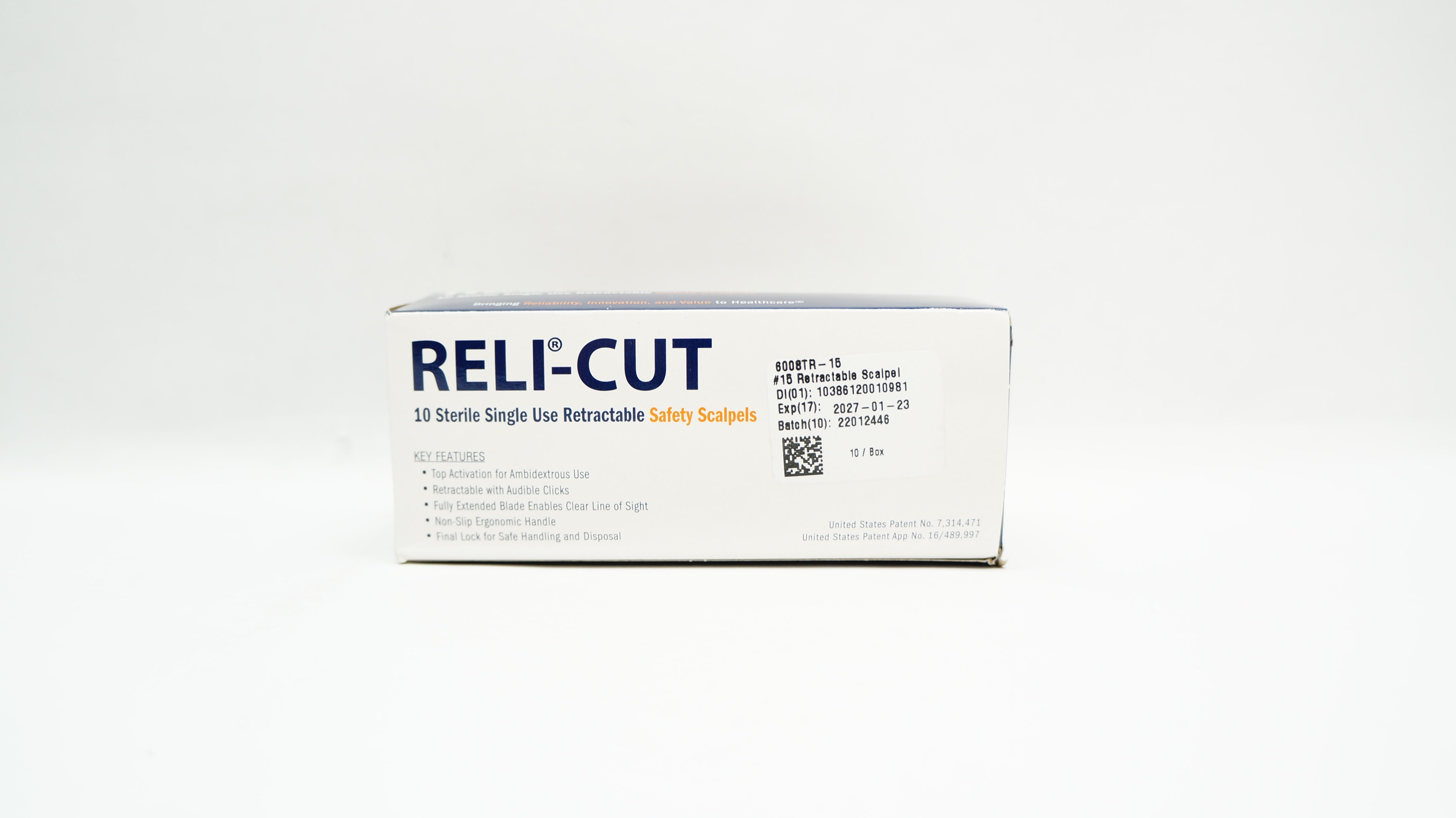 MYCO Medical 6008TR-15 Single Use Retractable Safety Scalpel  #15 - Box of 10