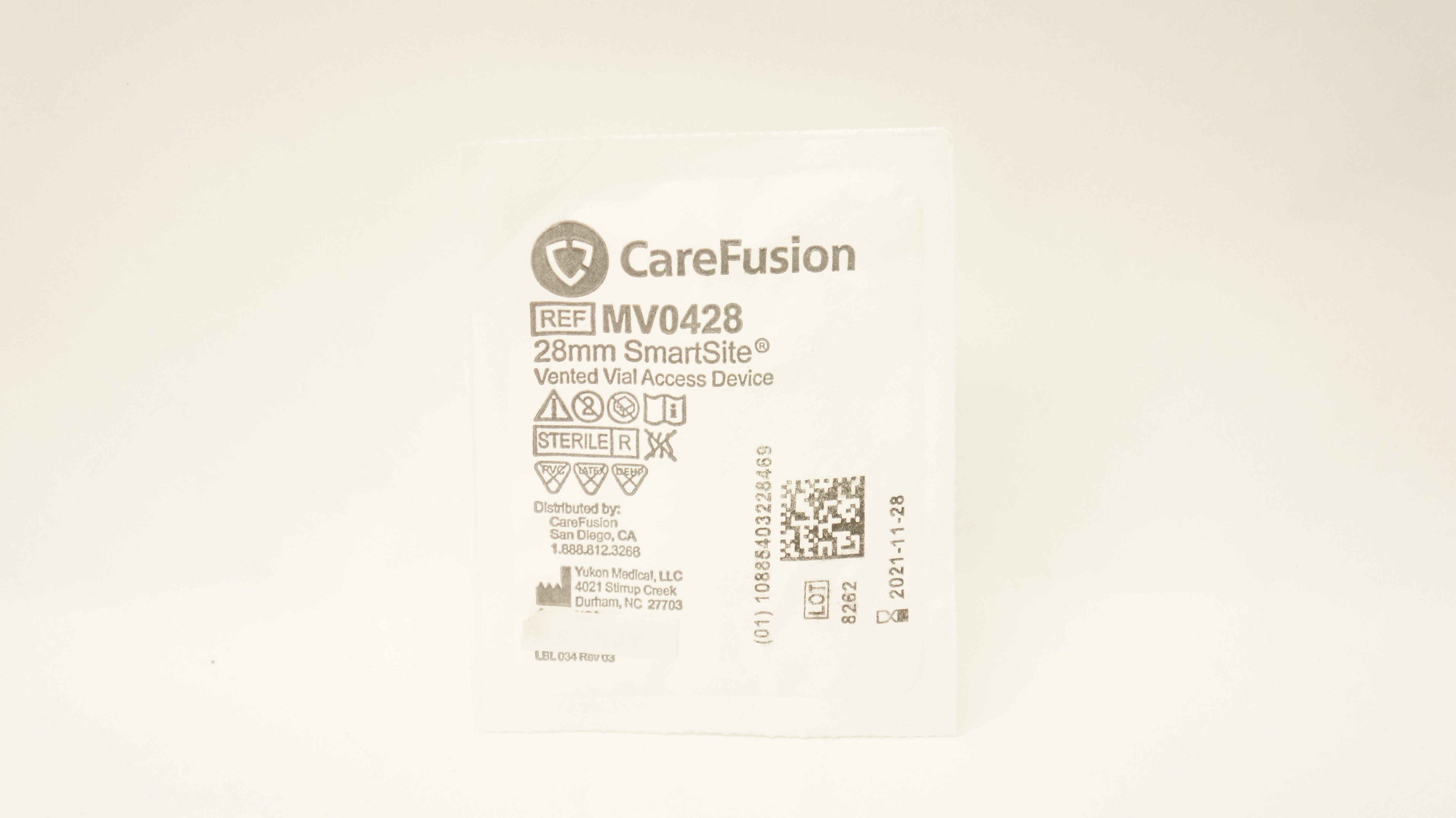 Yukon Medical MV0428 CareFusion SmartSite Vented Vial Access Device 28mm (x)