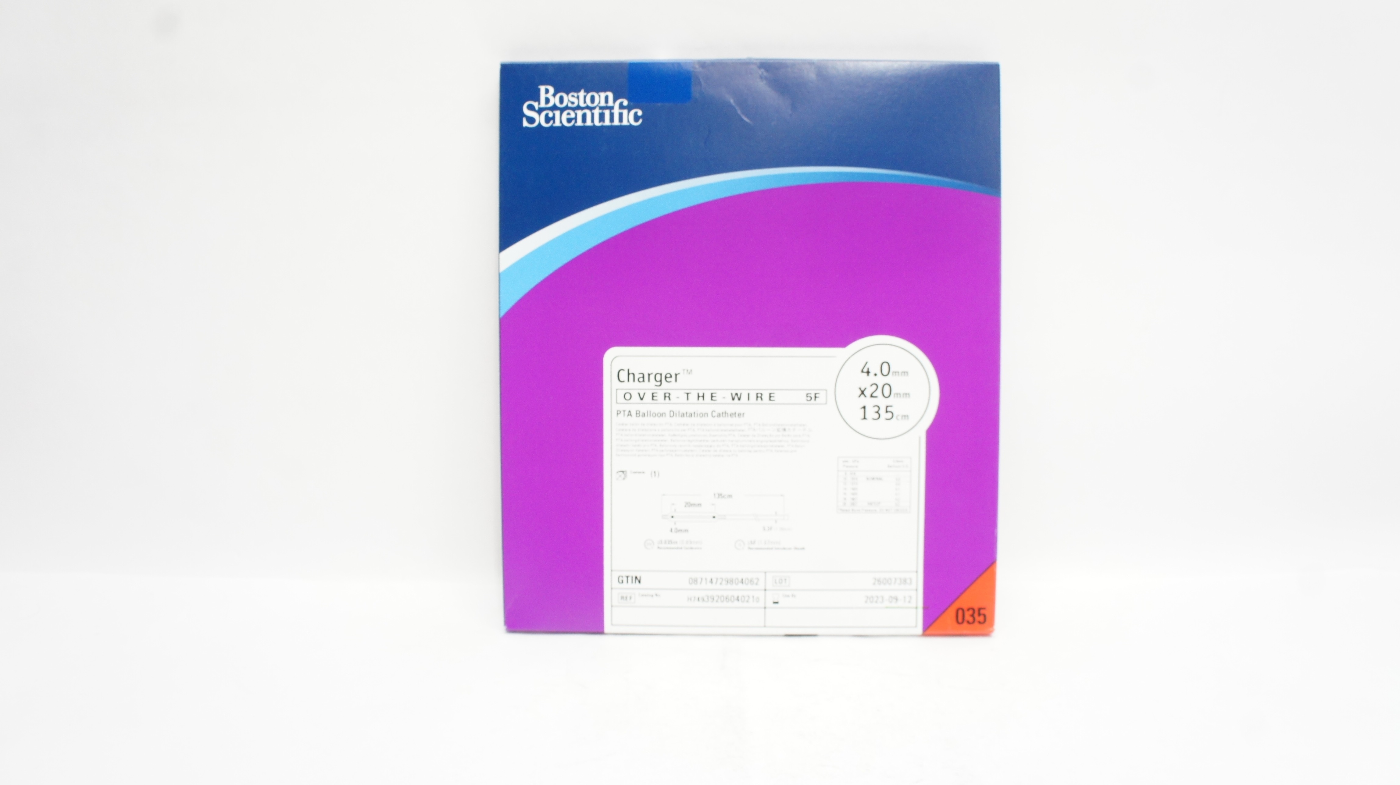 Boston Scientific 3920604021 PTA Balloon Dilatation Cath 4.0mm x 20mm x 135cm(x)