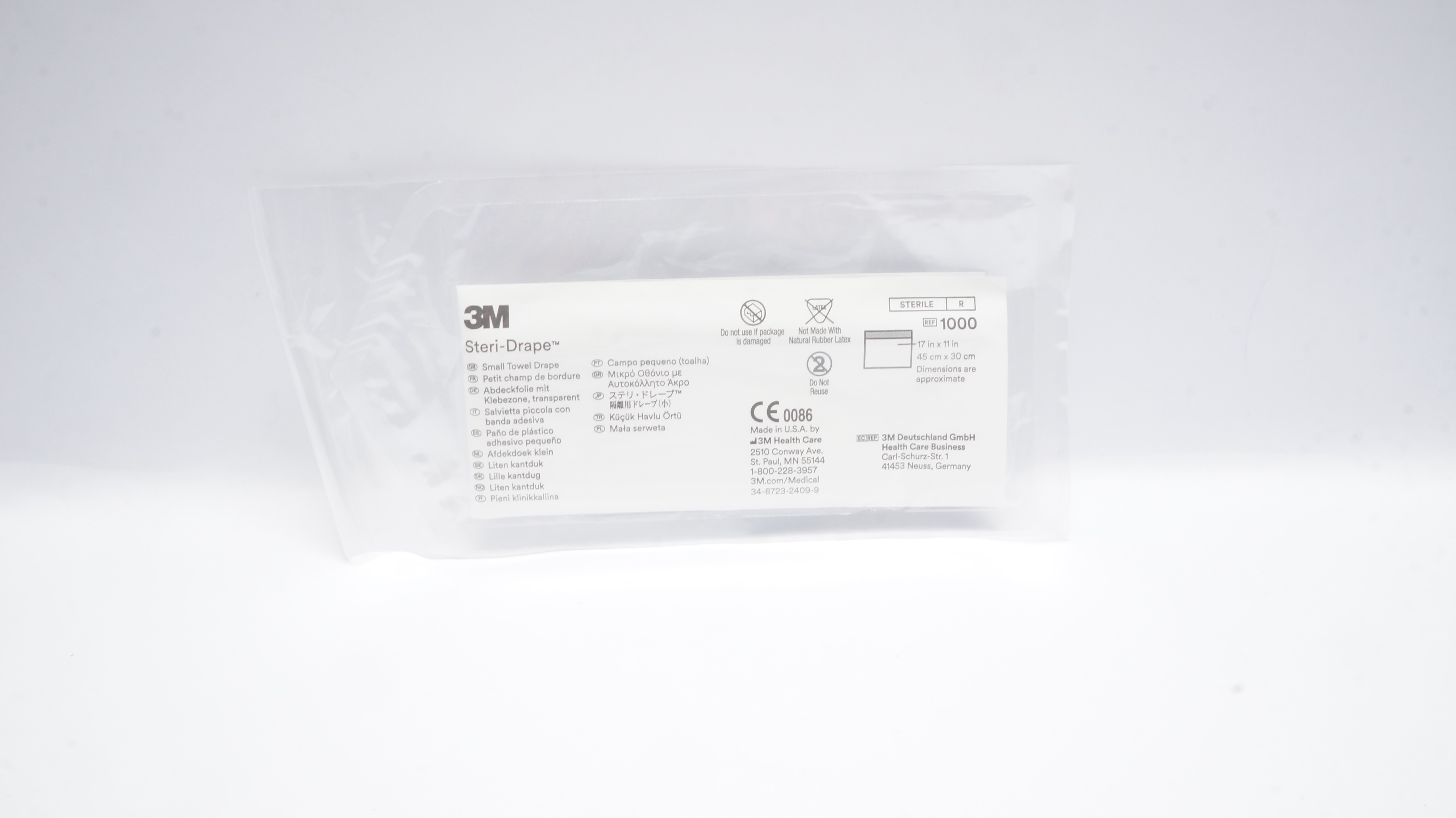 3M 1000 Steri-Drape Small Towel Drape 17inch x 11inch Approx.