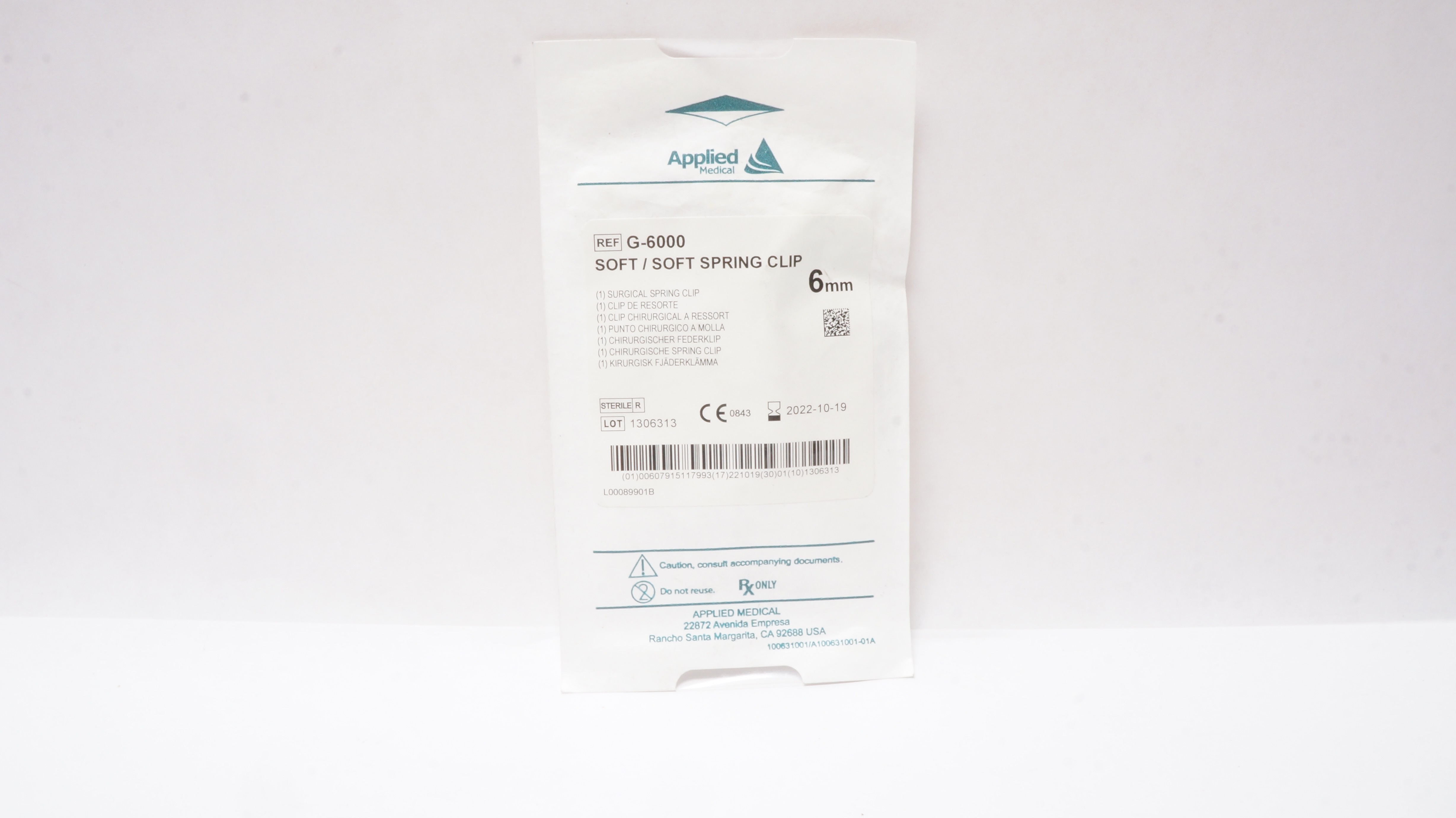 Applied Medical G-6000 Soft / Soft Spring Clip 6mm (x)