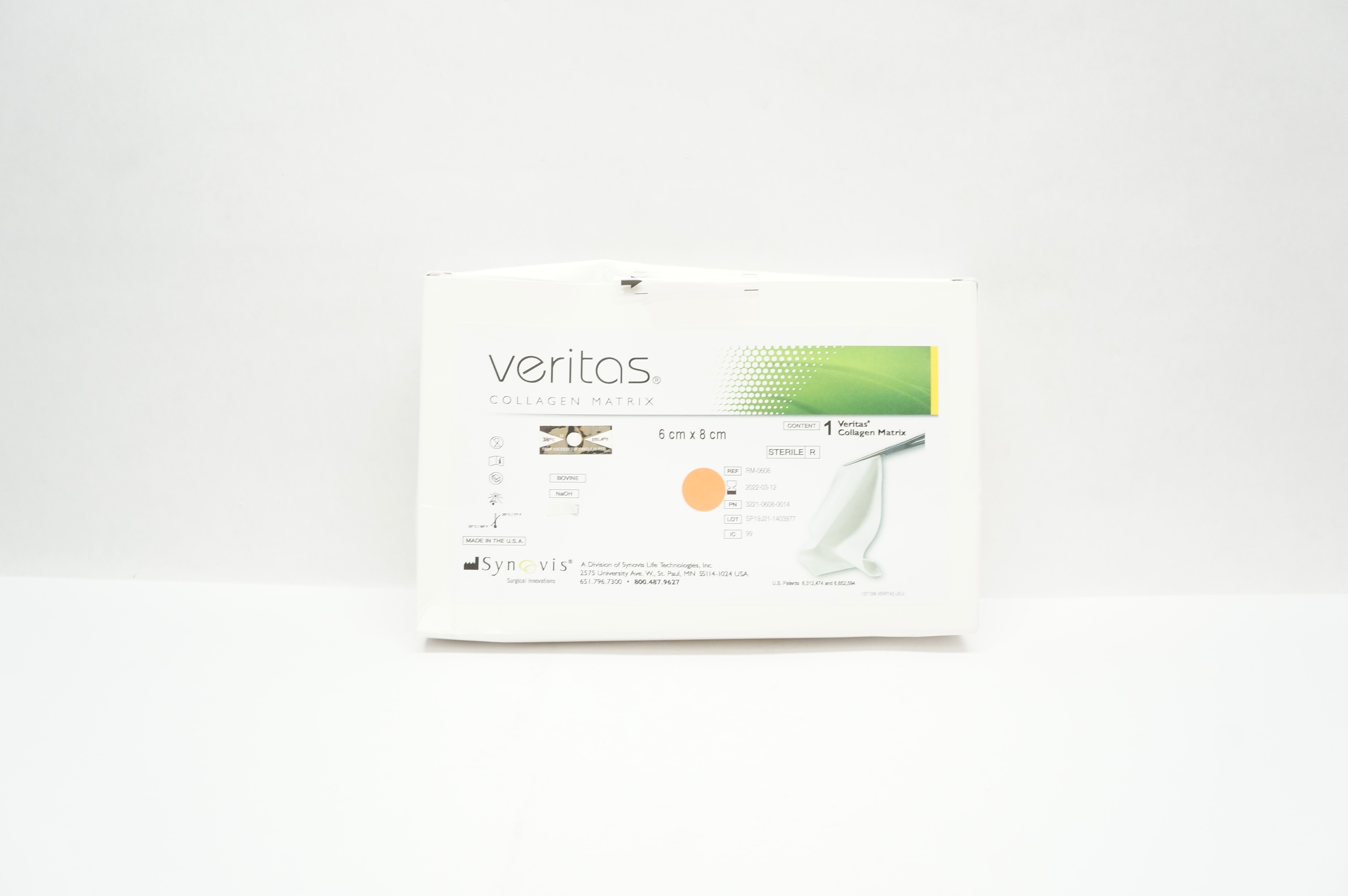 Synovis RM-0608 Veritas Collagen Matrix 6 cm x 8 cm (x)