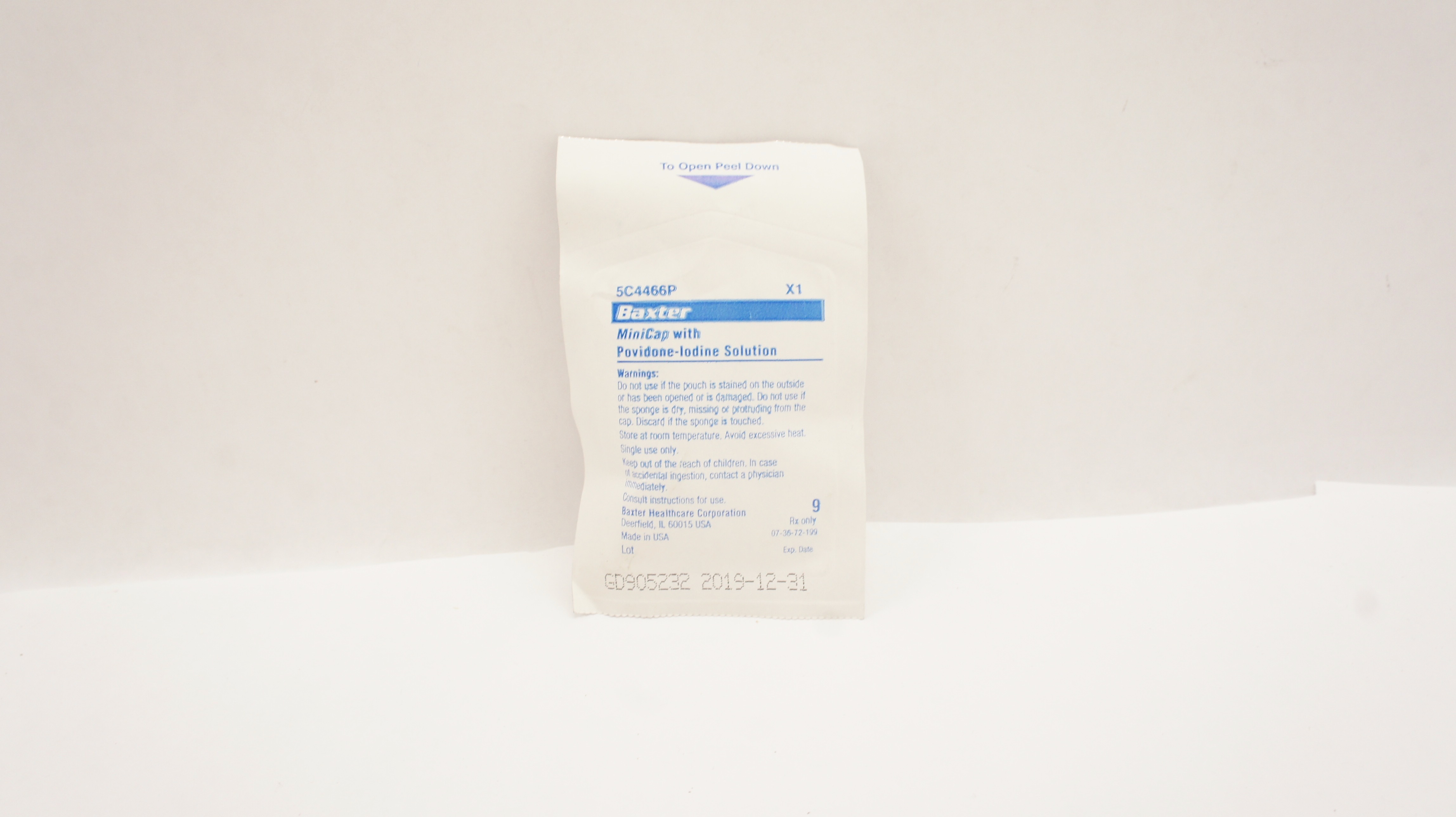 Baxter 5C4466P MiniCap with Povidone-Iodine Solution (x)