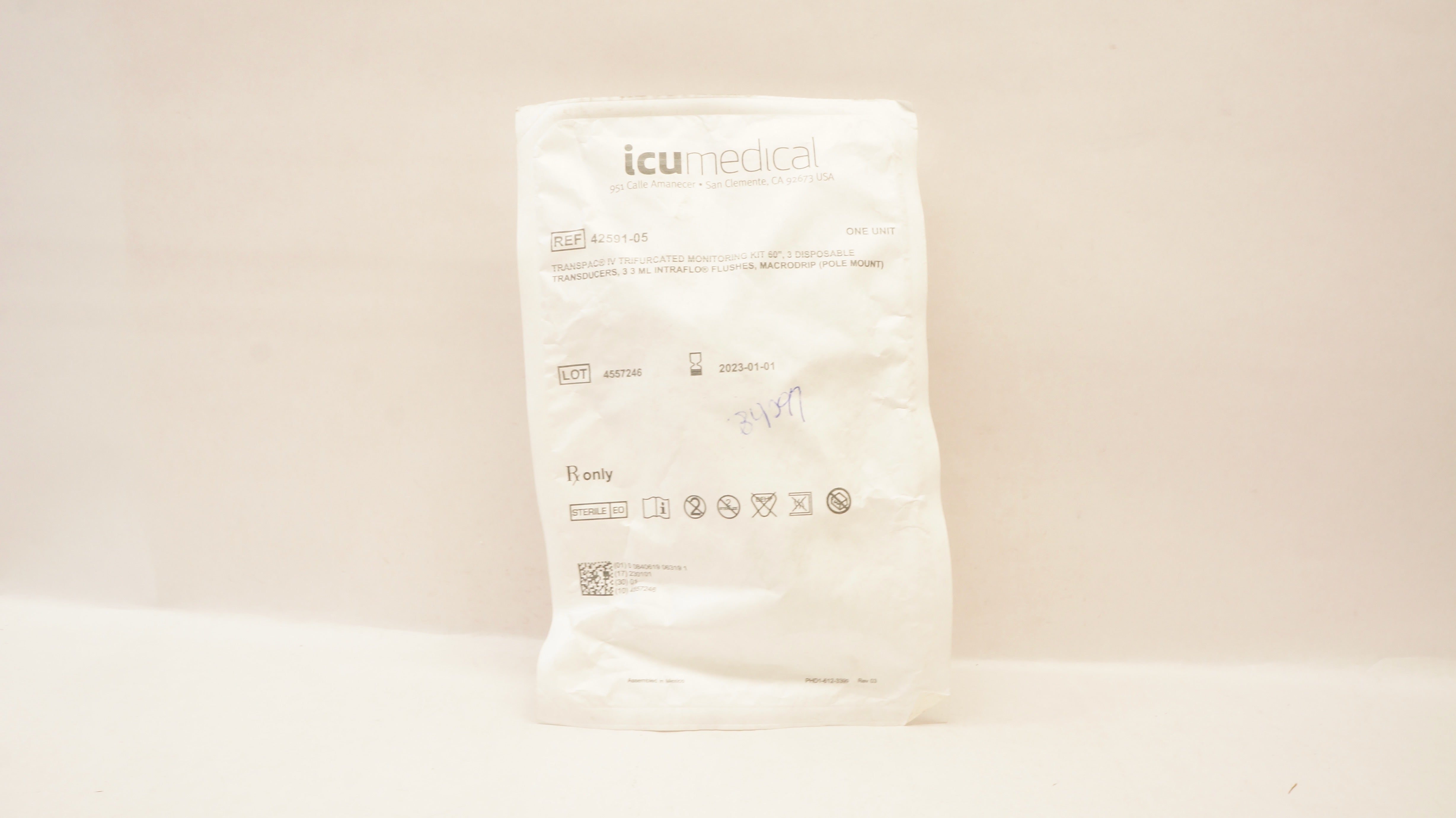 ICU Medical 42591-05 Transpac IV Trifurcated Monitoring Kit 60inch (x)