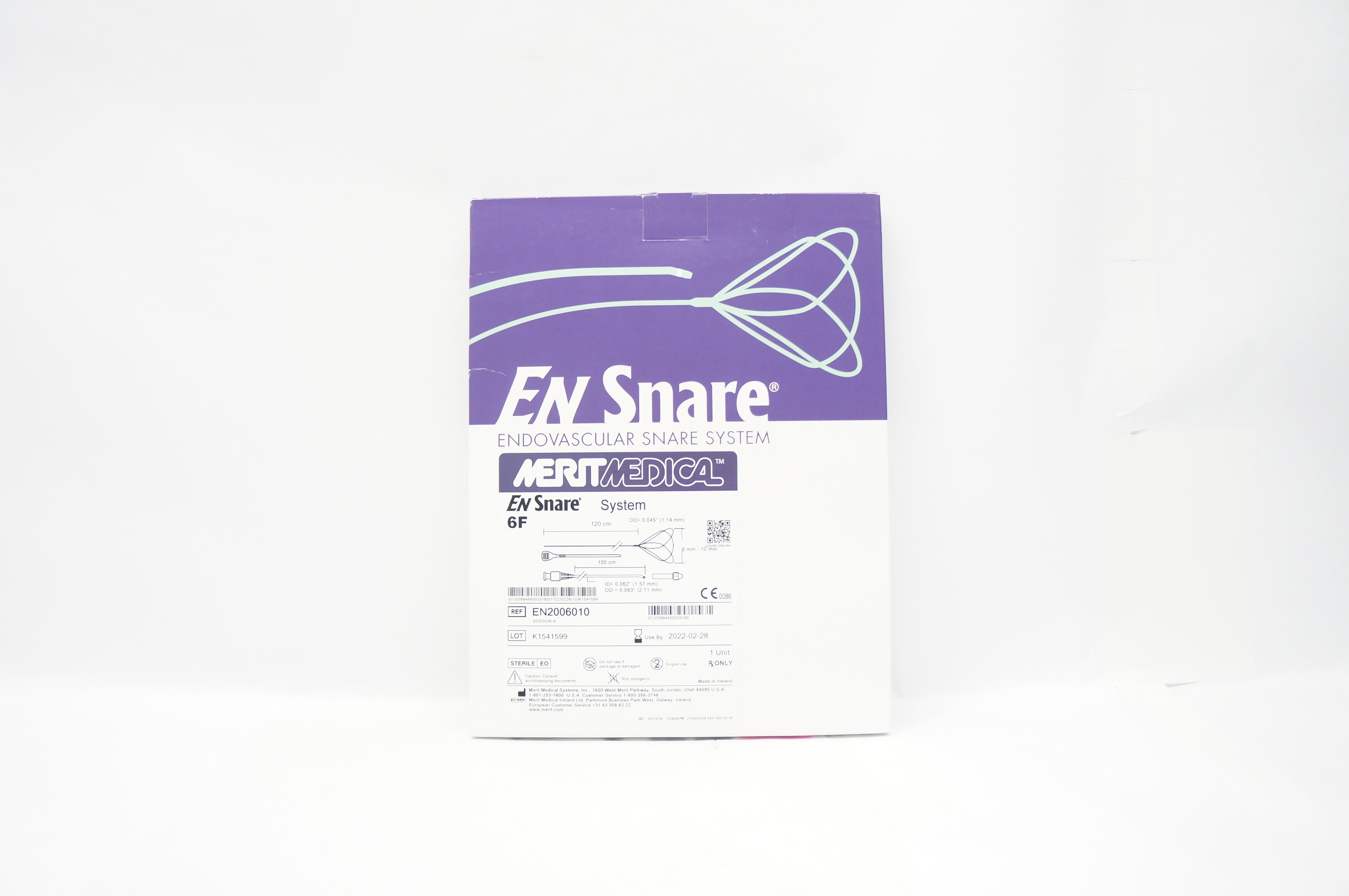 Merit Medical EN2006010 EnSnare Endovascular Snare System 6F x 120cm x 100cm (x)