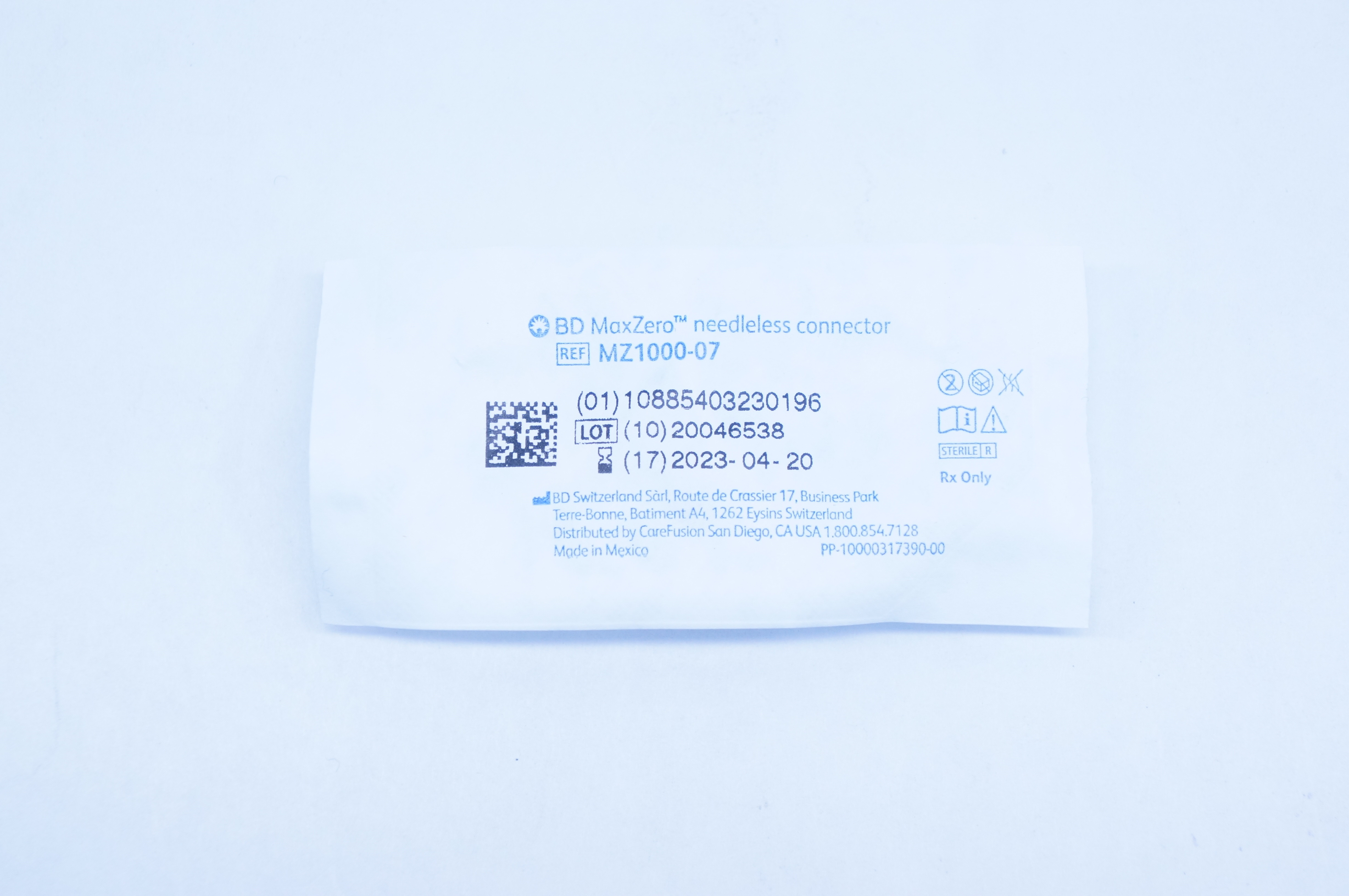 BD MZ1000-07 MaxZero Needleless Connector