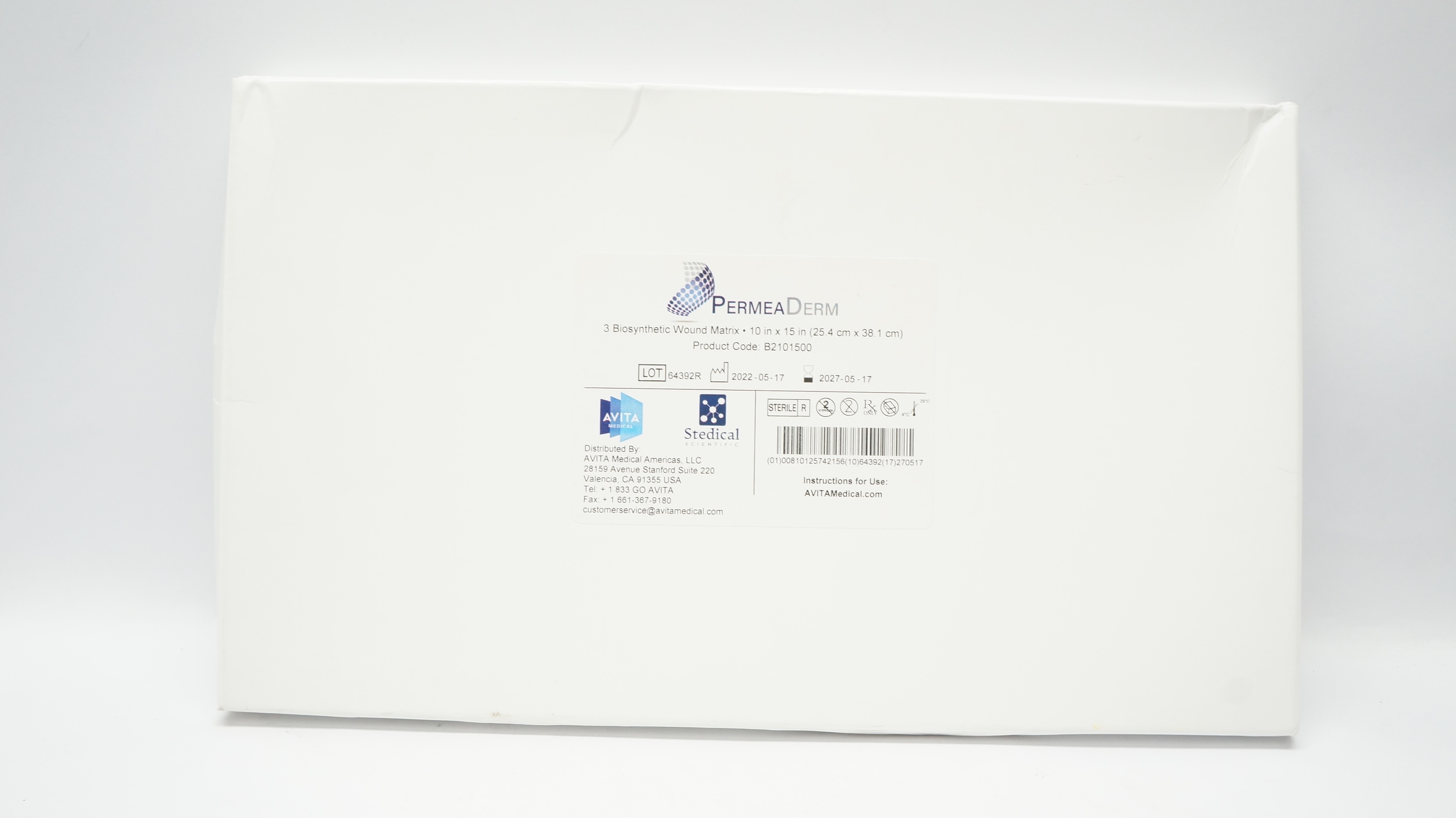 Permea Derm B2101500 Biosynthetic Wound Matrix 10In x 15In (x) - Pack of 3