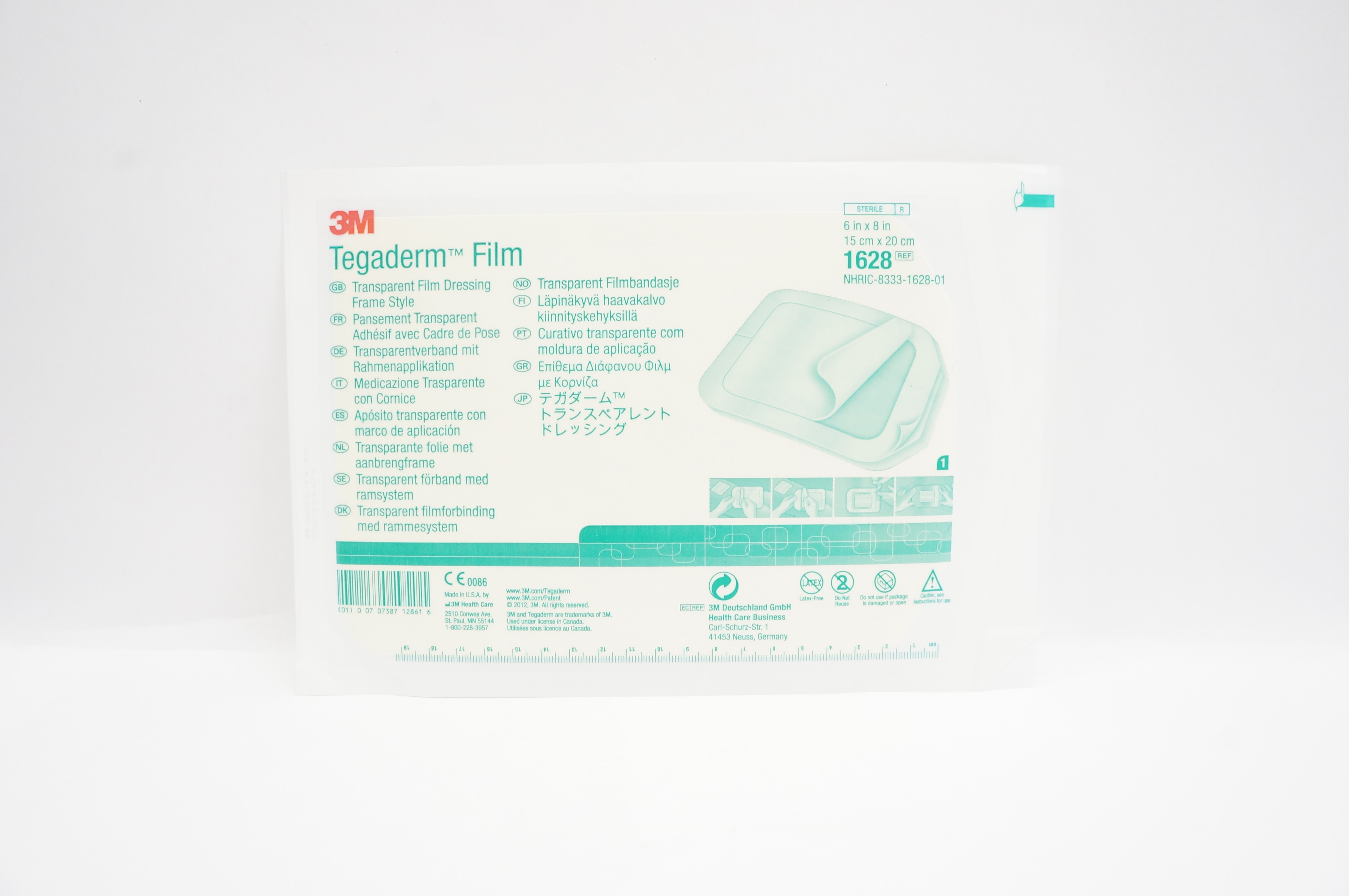 3M 1628 Tegaderm Transparent Film Dressing Frame Style 6inch x 8inch