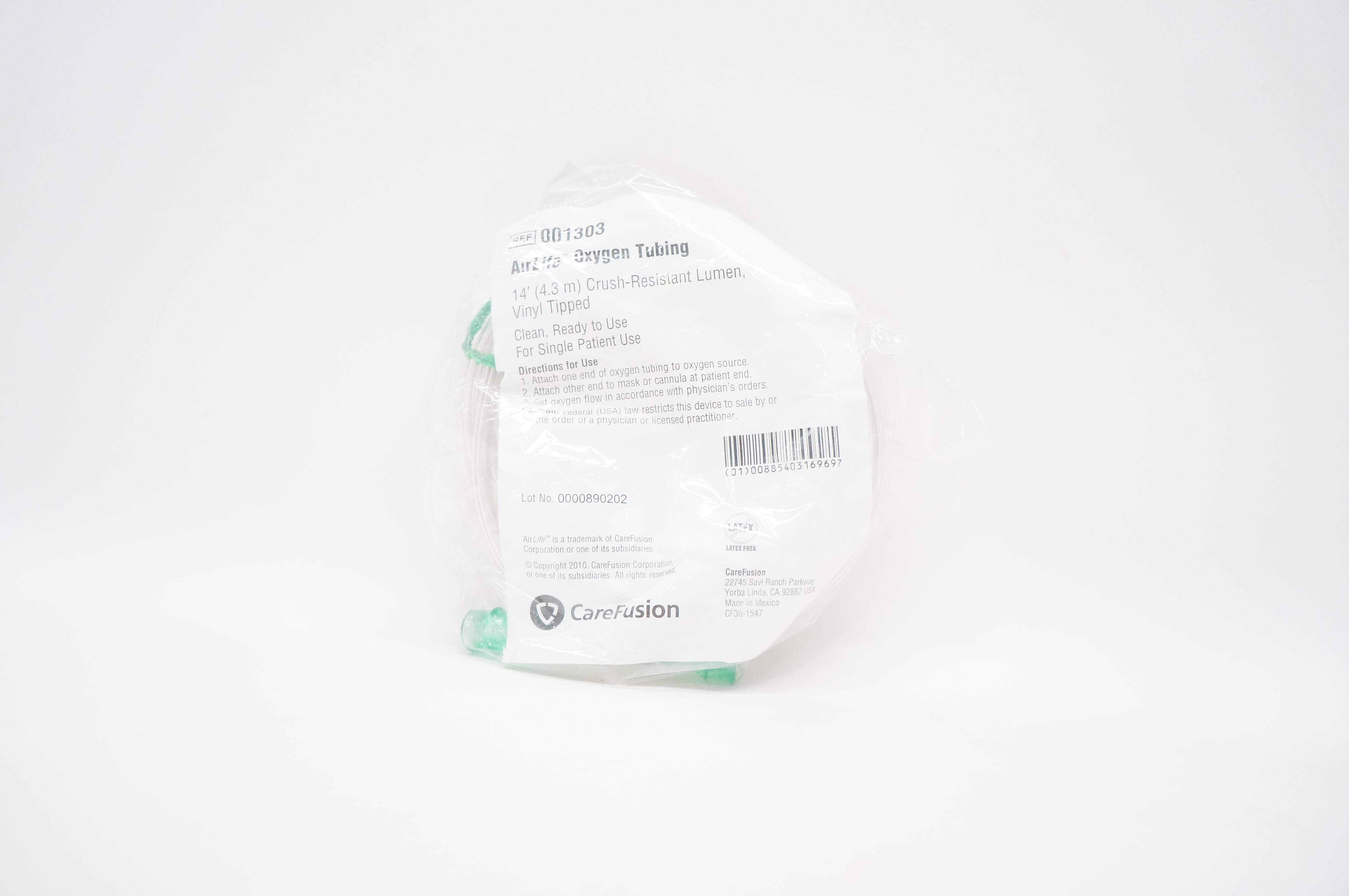 CareFusion 001303 AirLife Oxygen Tubing 14F