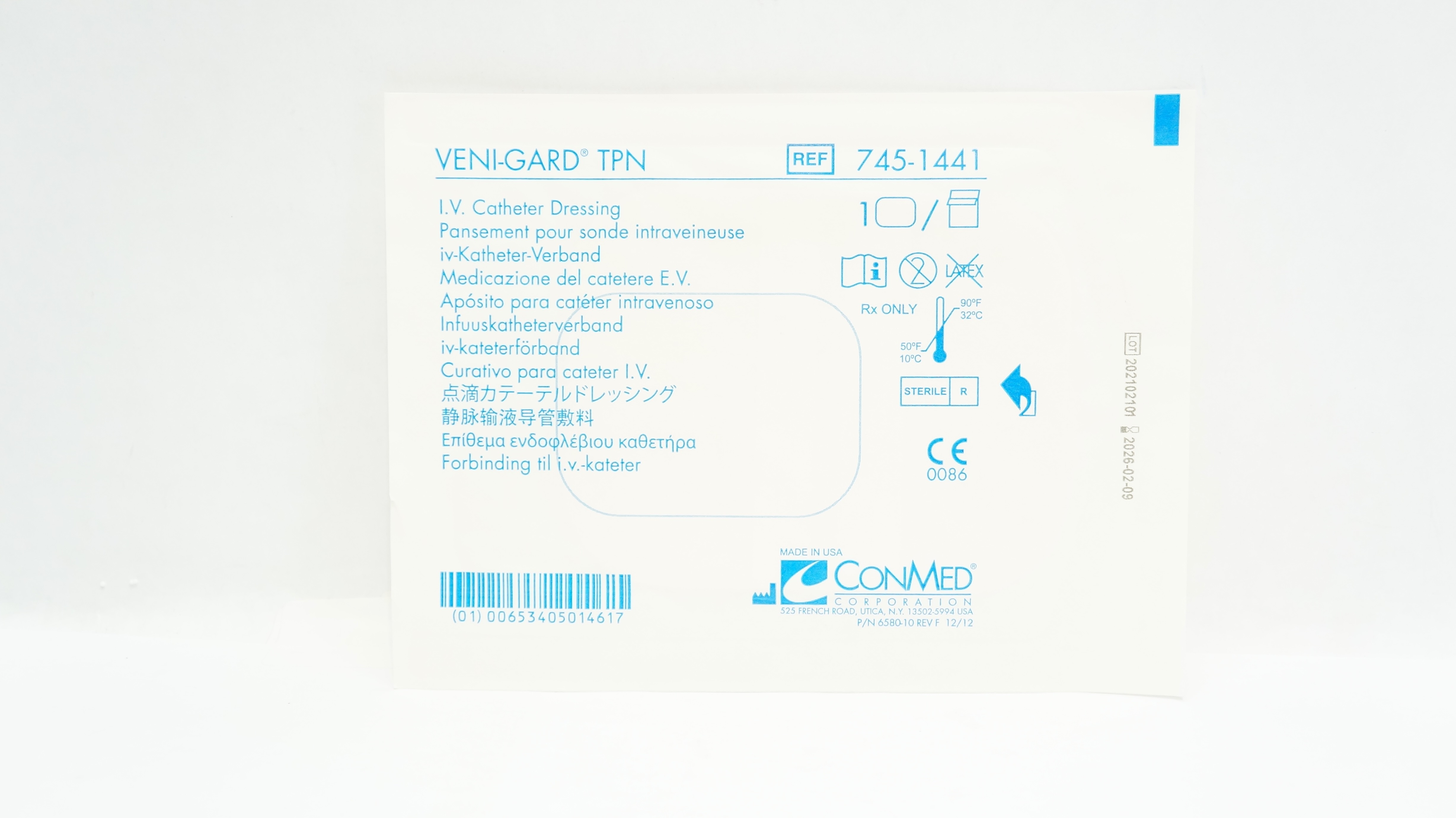 ConMed 745-1441 Veni-Gard TPN IV Cath. Dressing