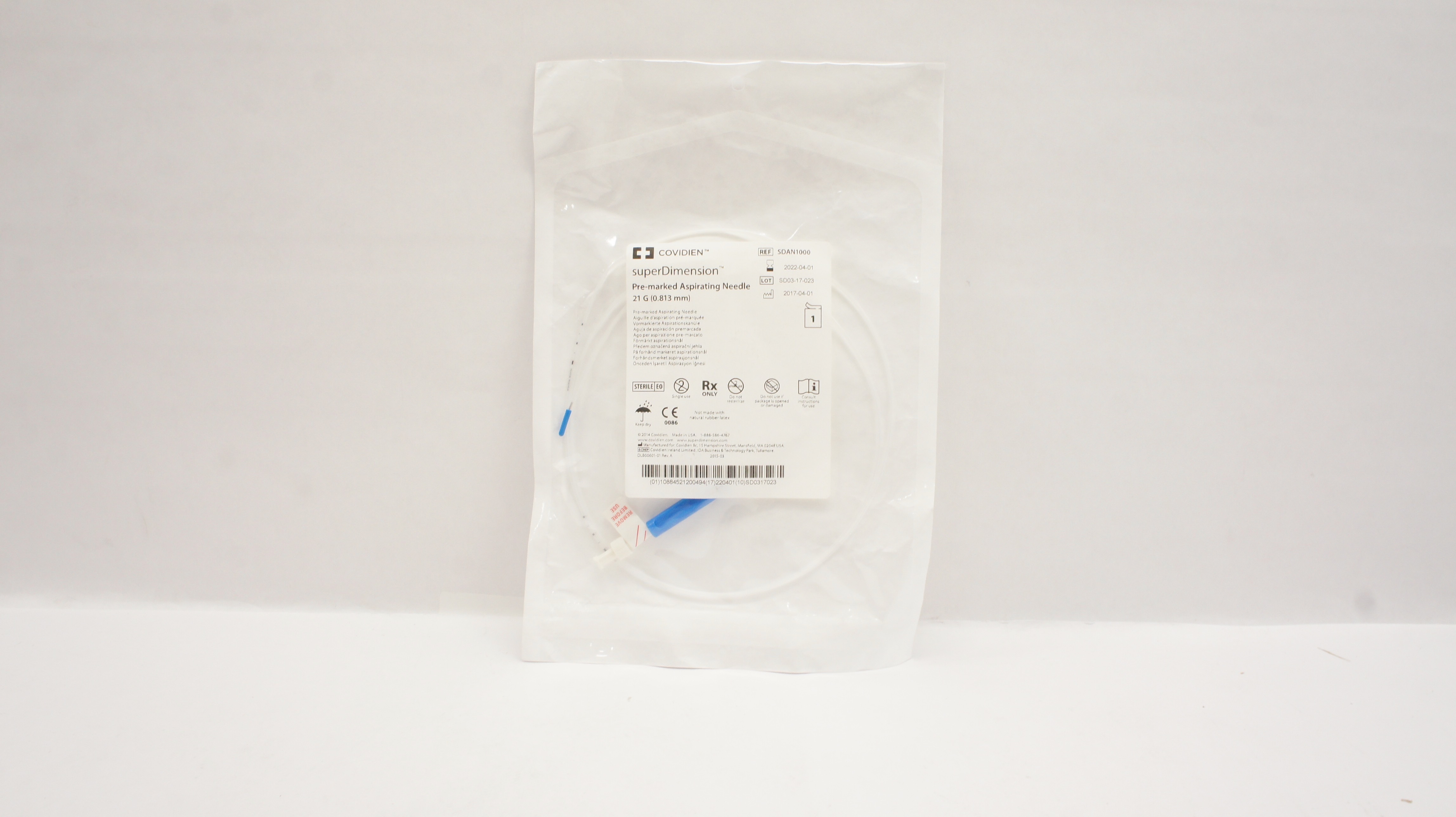 Covidien SDAN1000 SuperDimension Pre-Marked Aspirating Ndle. 21G (x)