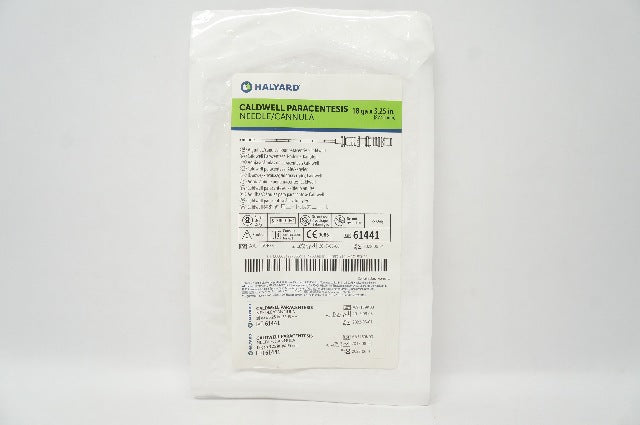 Halyard 61441 Caldwell Paracentesis Needle/Cannula 18Ga x 3.25inch (x)