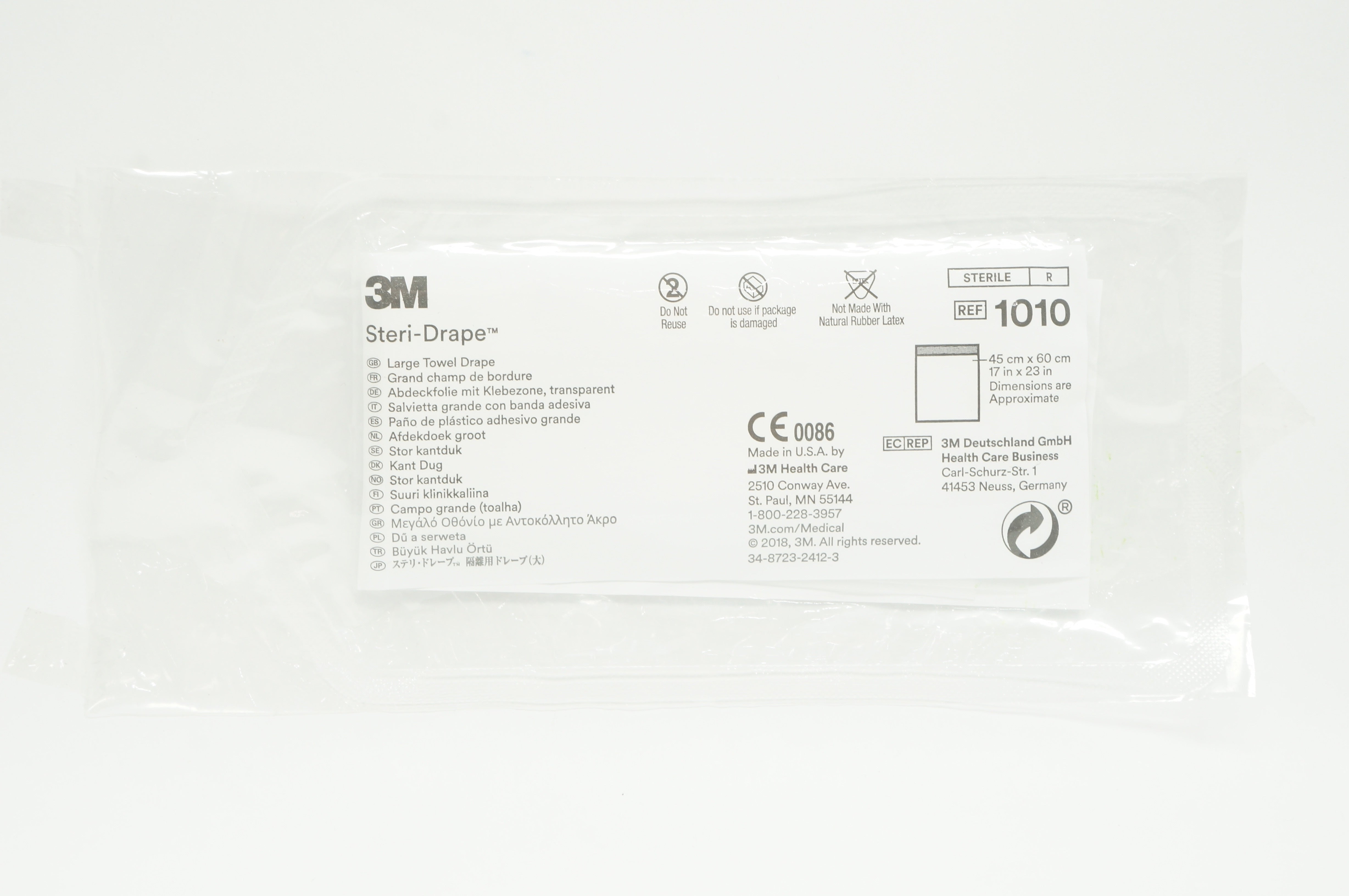 3M 1010 Steri-Drape Large Towel Drape 17 inch x 23 inch (Approx.)