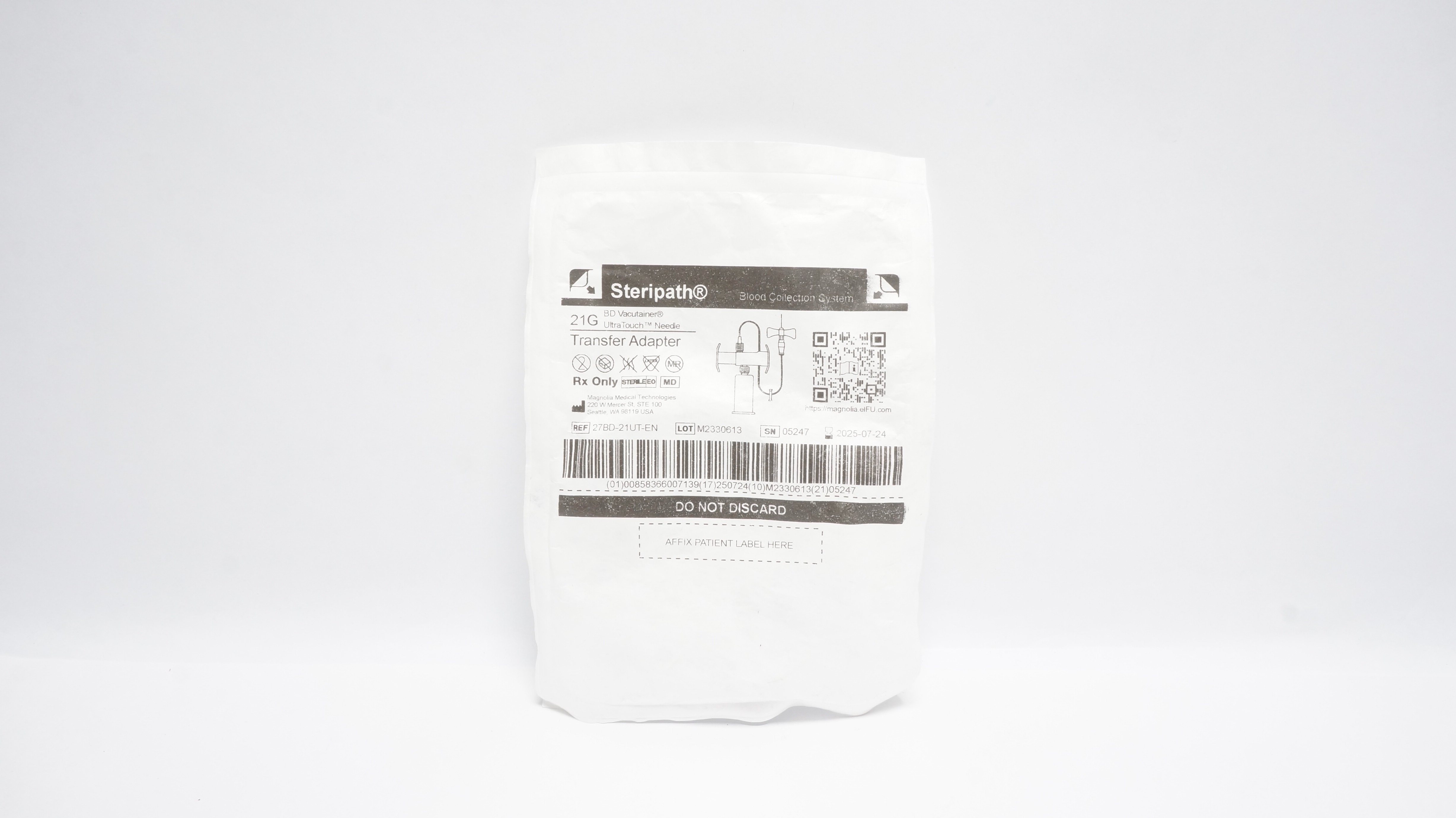 Magnolia Medical 27BD-21UT-EN Steripath 21G Transfer Adapter (x)