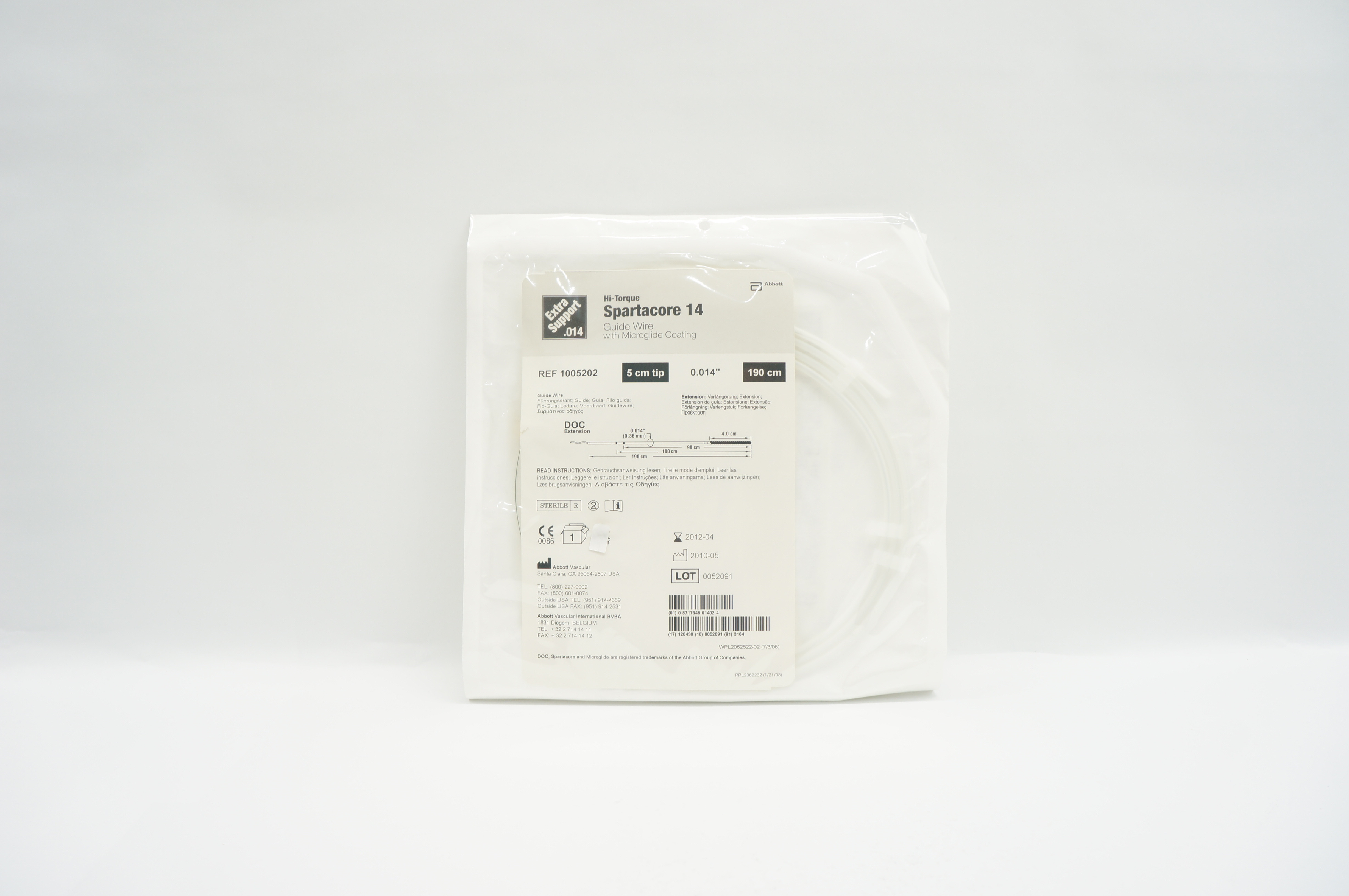 Abbott 1005202 Hi-Torque Sparta Core 14.5cm Guide Wire 190cm (x)