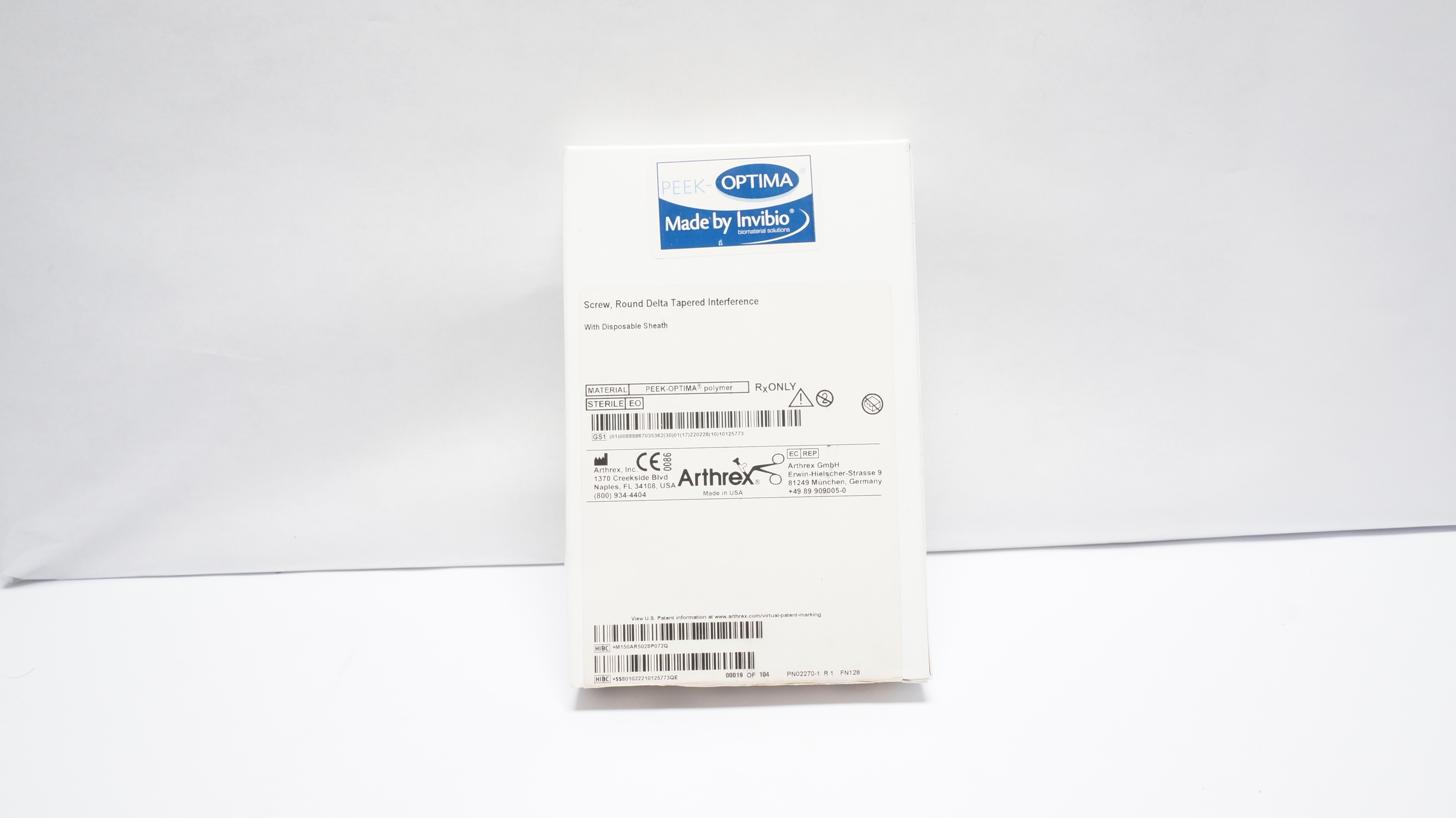 Arthrex AR-5028P-07 Screw, Round Delta Tapered Interference 7x 28 mm (x)