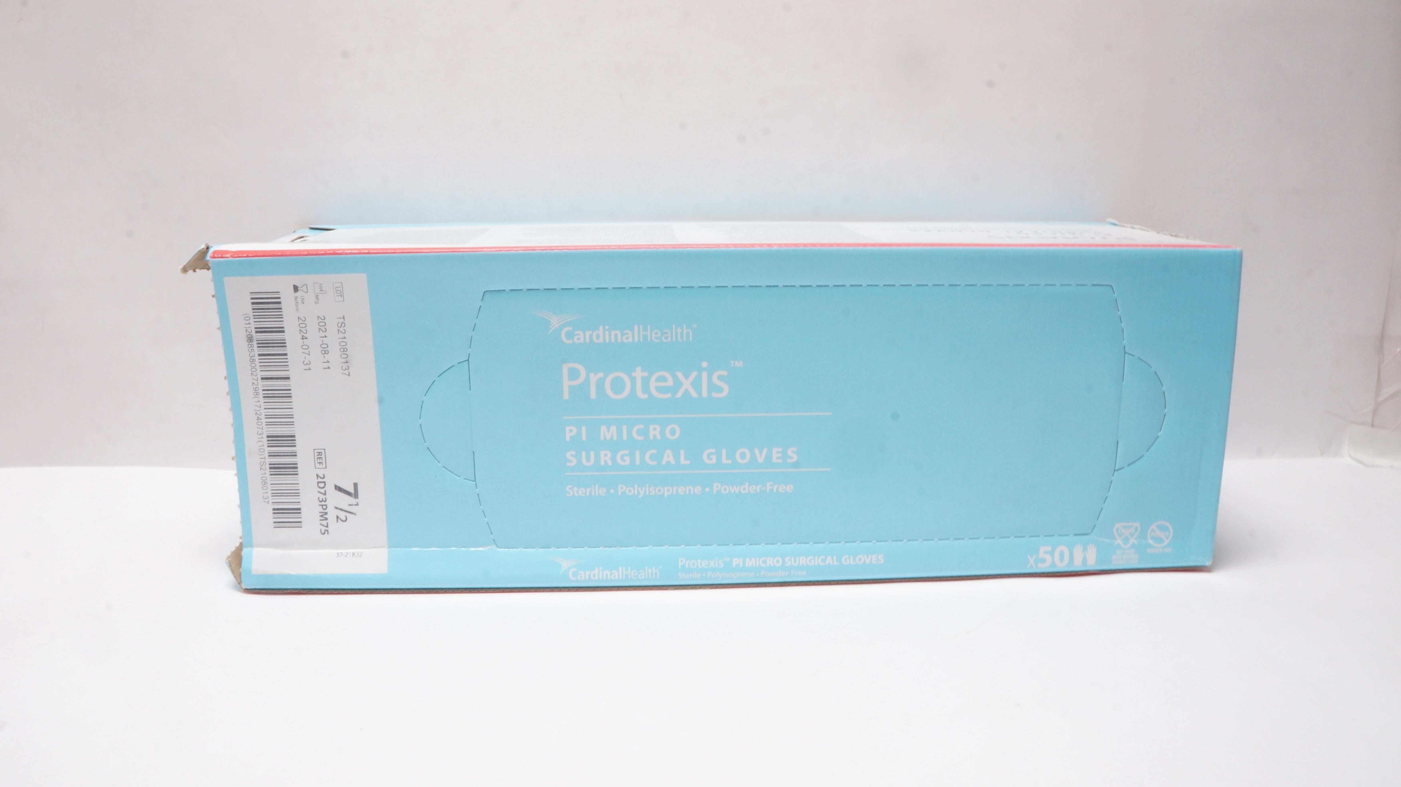 Cardinal Health 2D73PM75 PROTEXIS Pl Micro Polyisoprene Gloves 7-1/2 - Box of 47