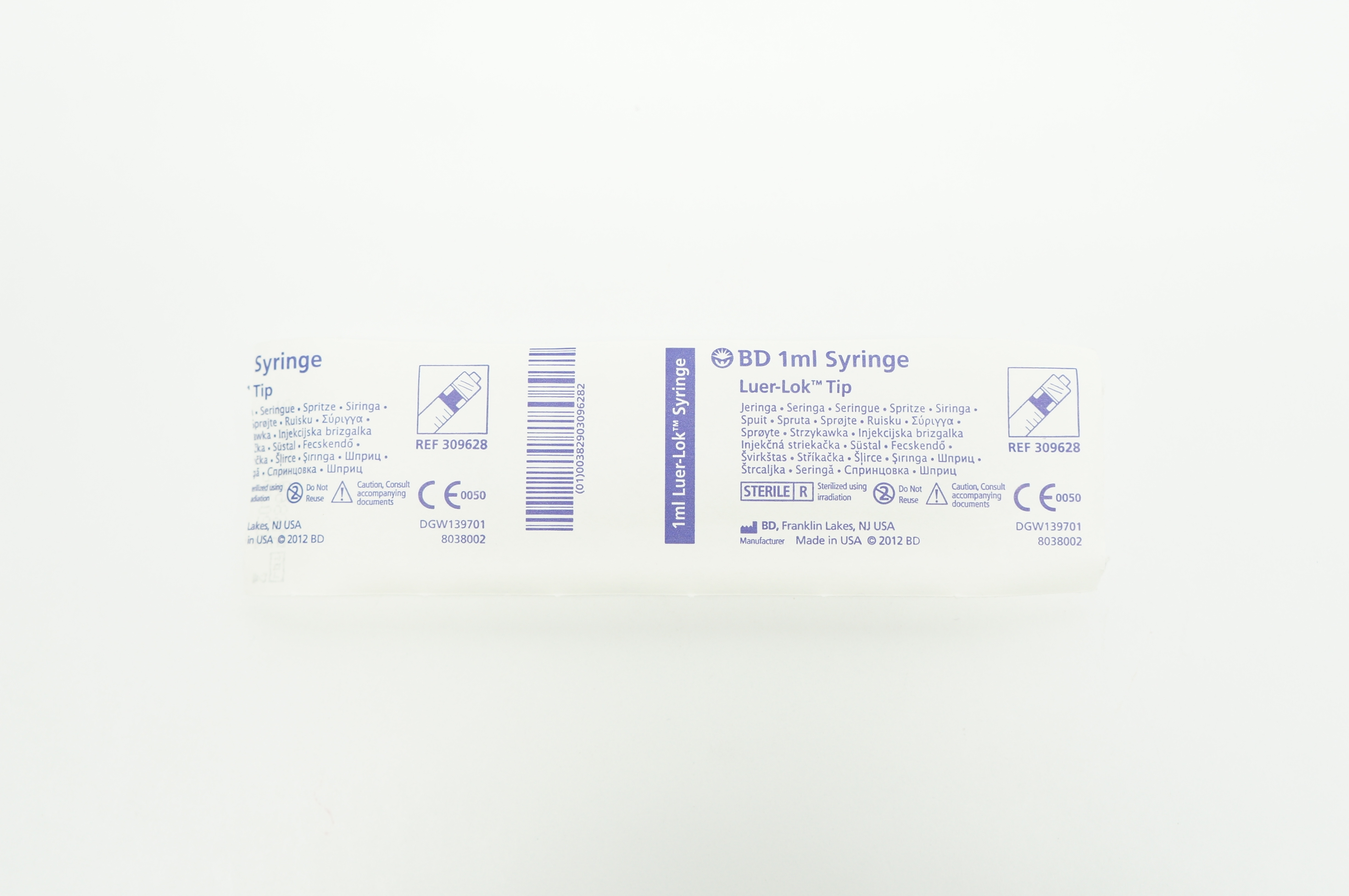 BD 309628 Syringe  Luer-Lok Tip 1ml (x)
