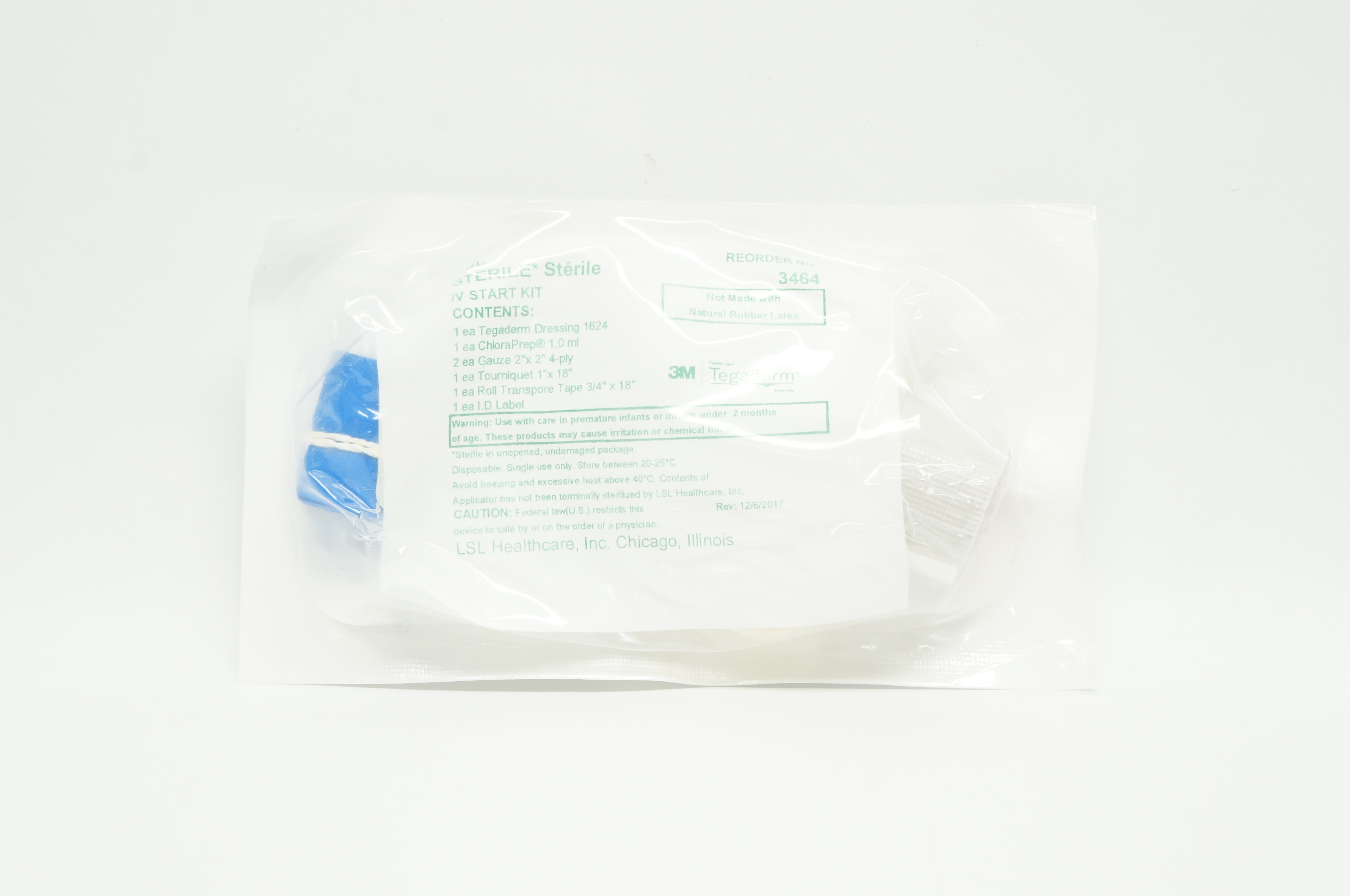 3M 3464 Tegaderm LSL Sterile IV Start Kit (x)