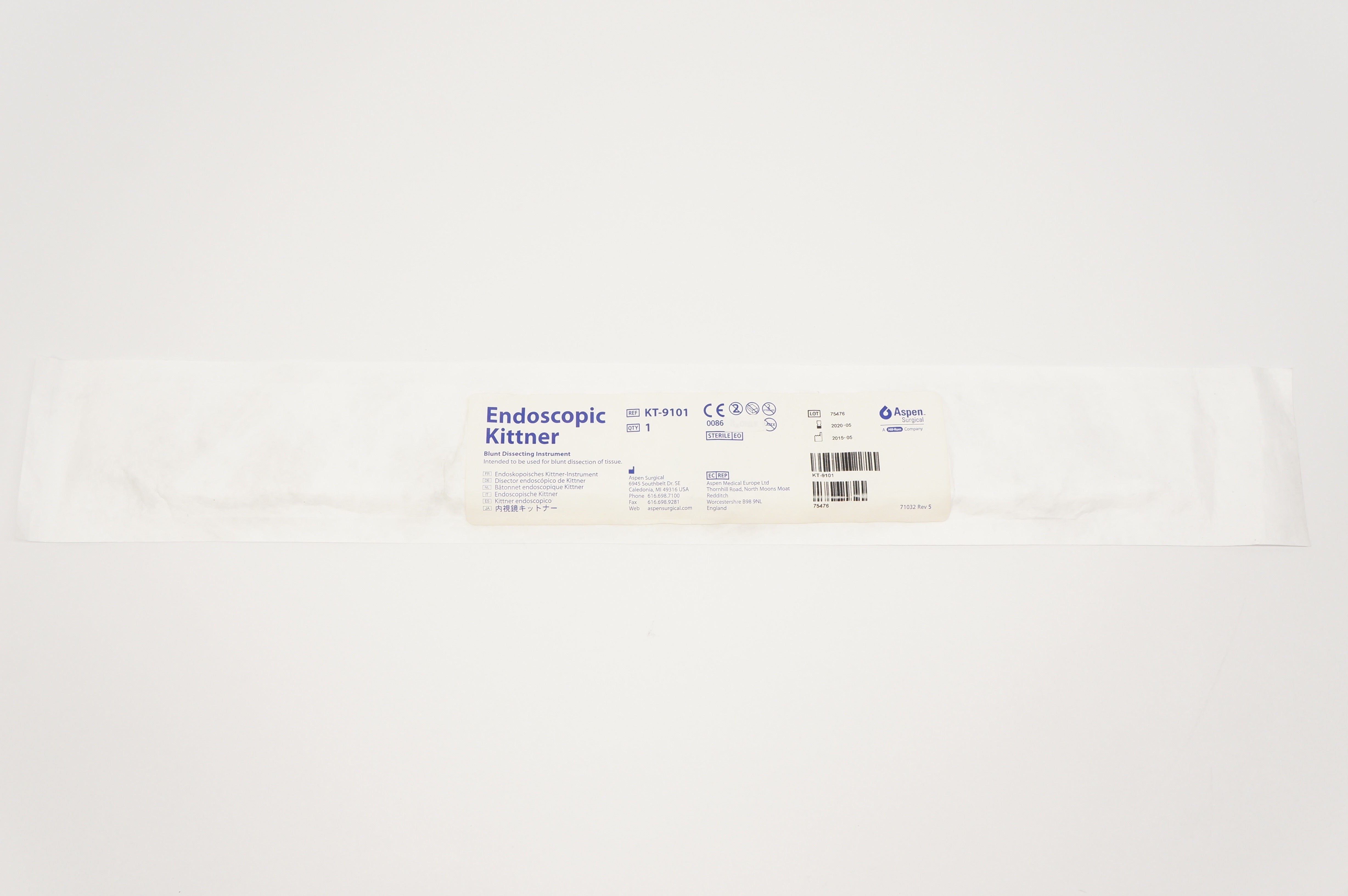 Aspen KT-9101 Endoscopic Kittner Blunt Dissecting Instrument (x)