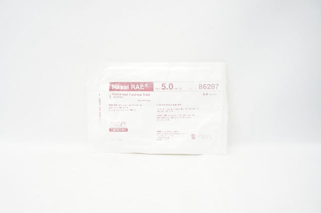 Covidien 86287 Mallinckrodt Nasal RAE Tracheal Tube Cuffless 5.0ID x 6.8mm OD