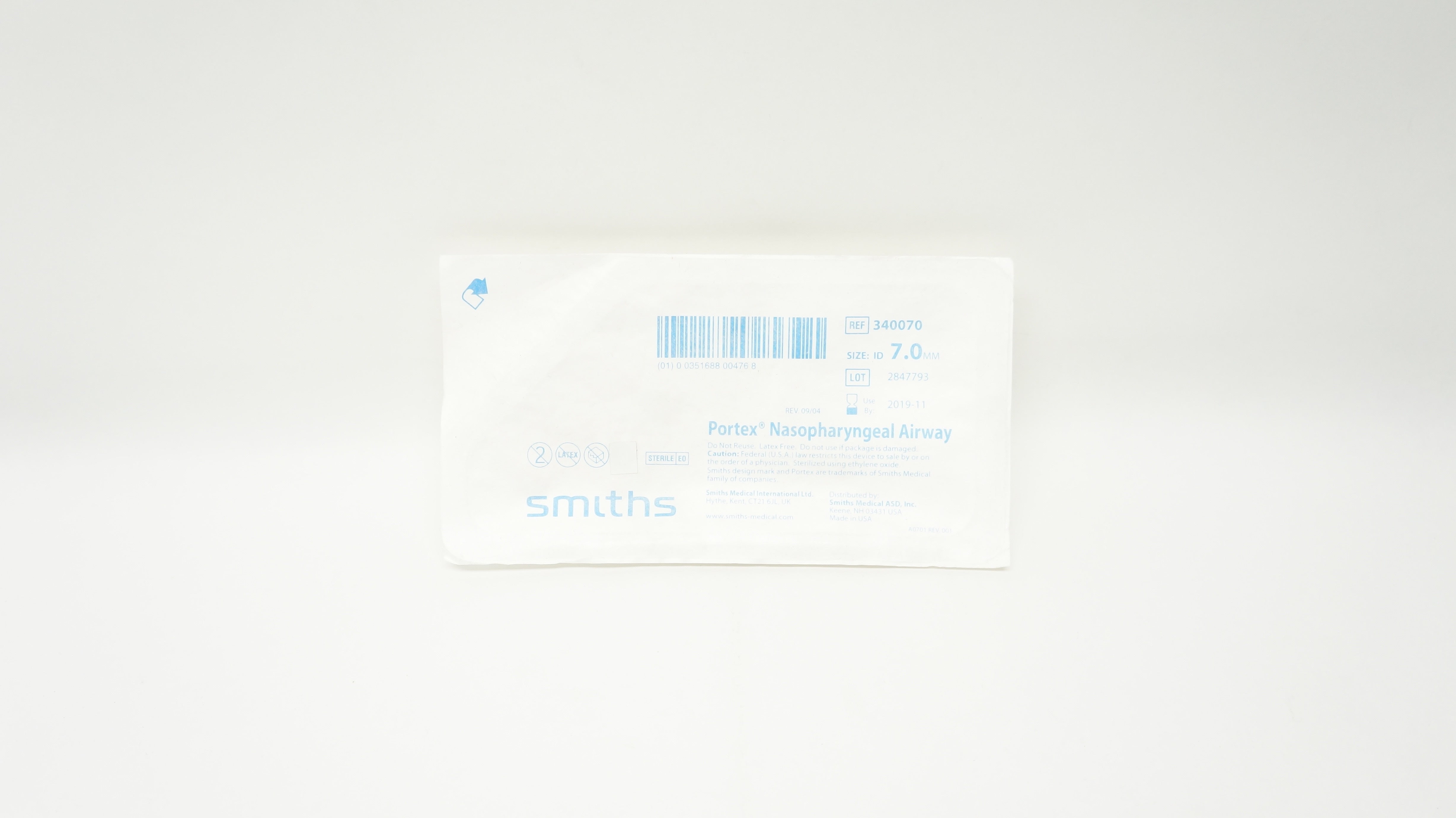 Smiths Medical 340070 Nasopharyngeal Airway, Size 7.0mm ID (x)