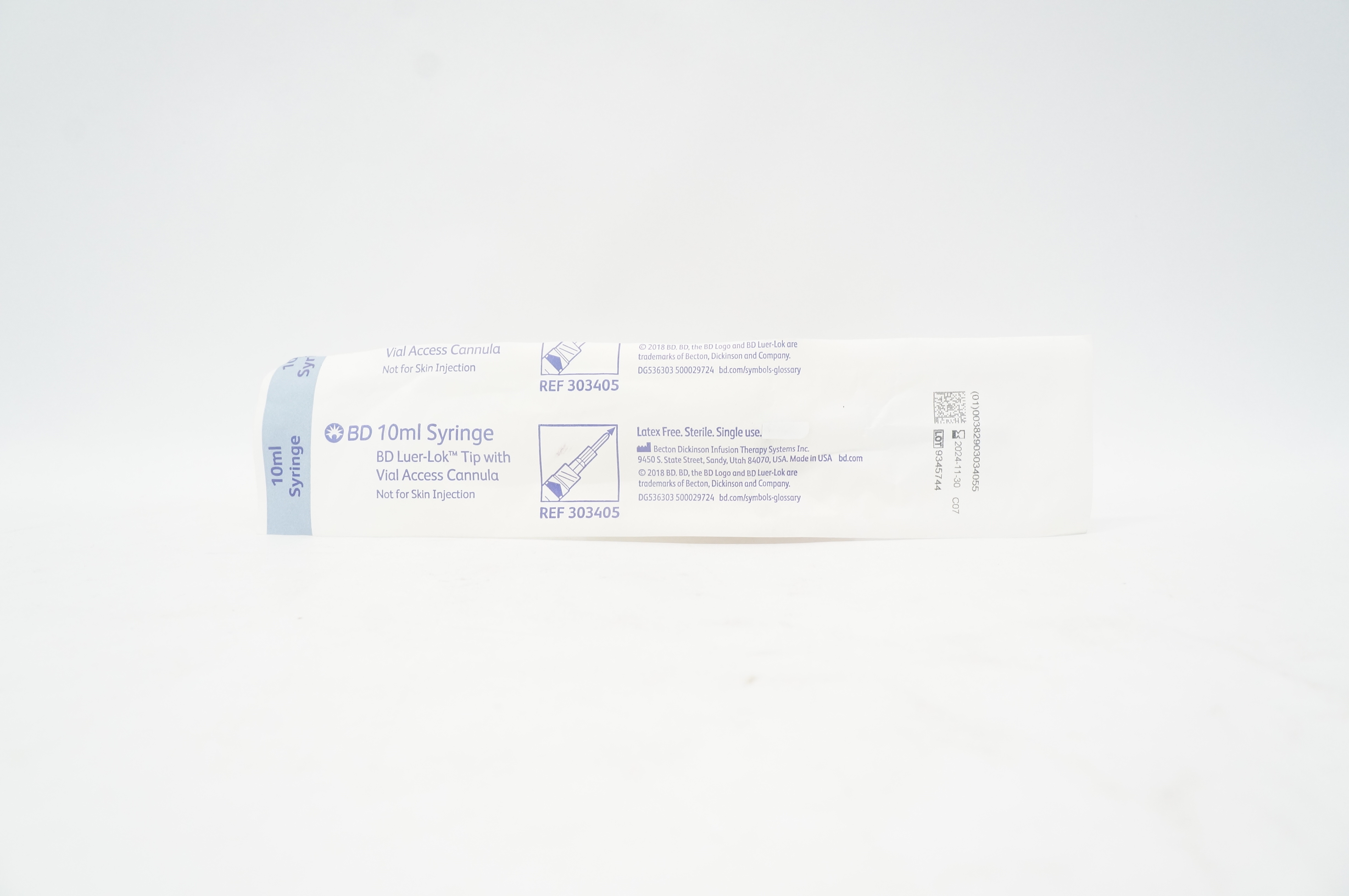 BD 303405 Luer-Lok Tip with Vial Access Cannula 10ml Syringe