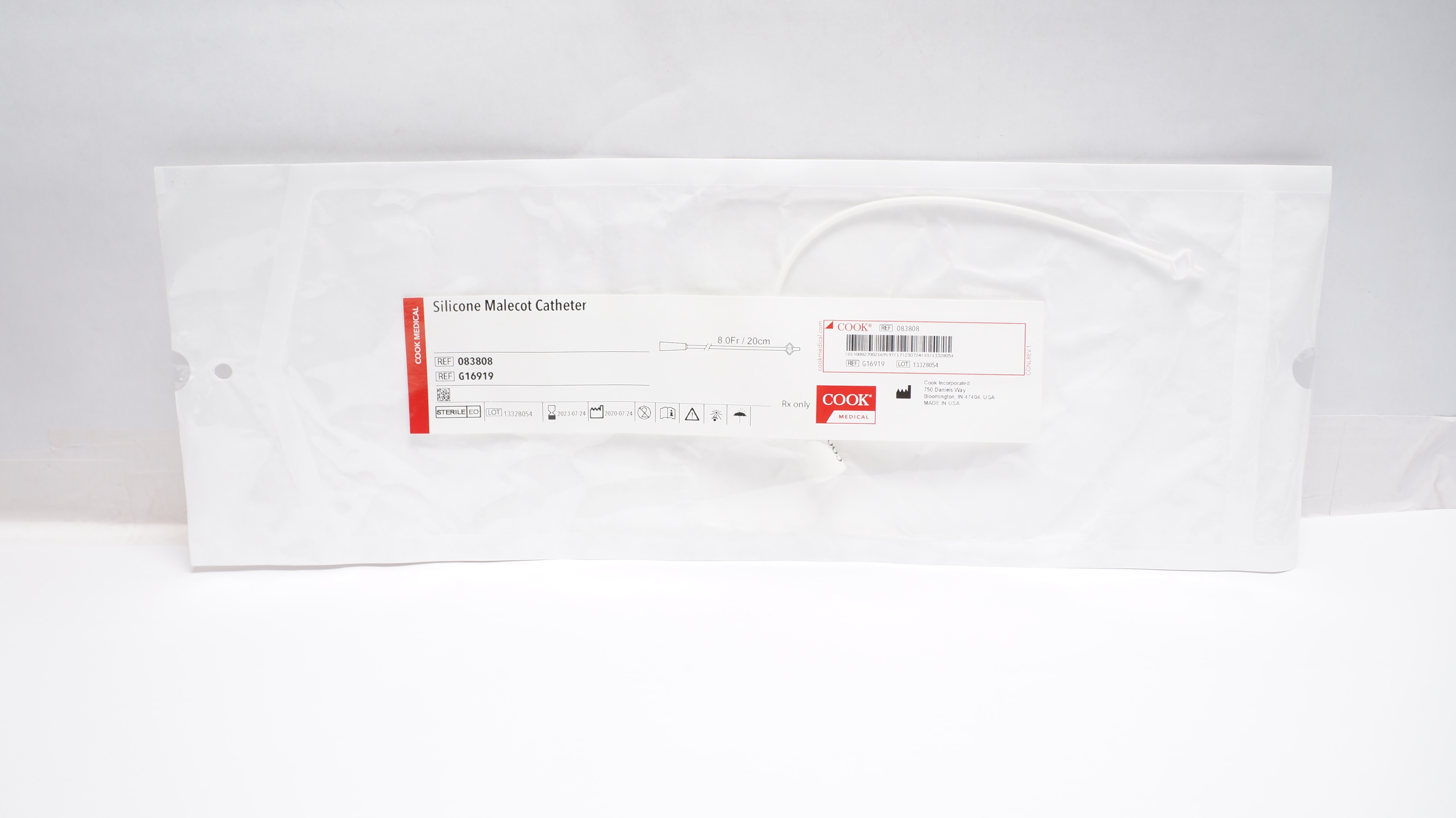 Cook Medical G16919 Silicone Malecot Cath. 8.0Fr/20cm (x)