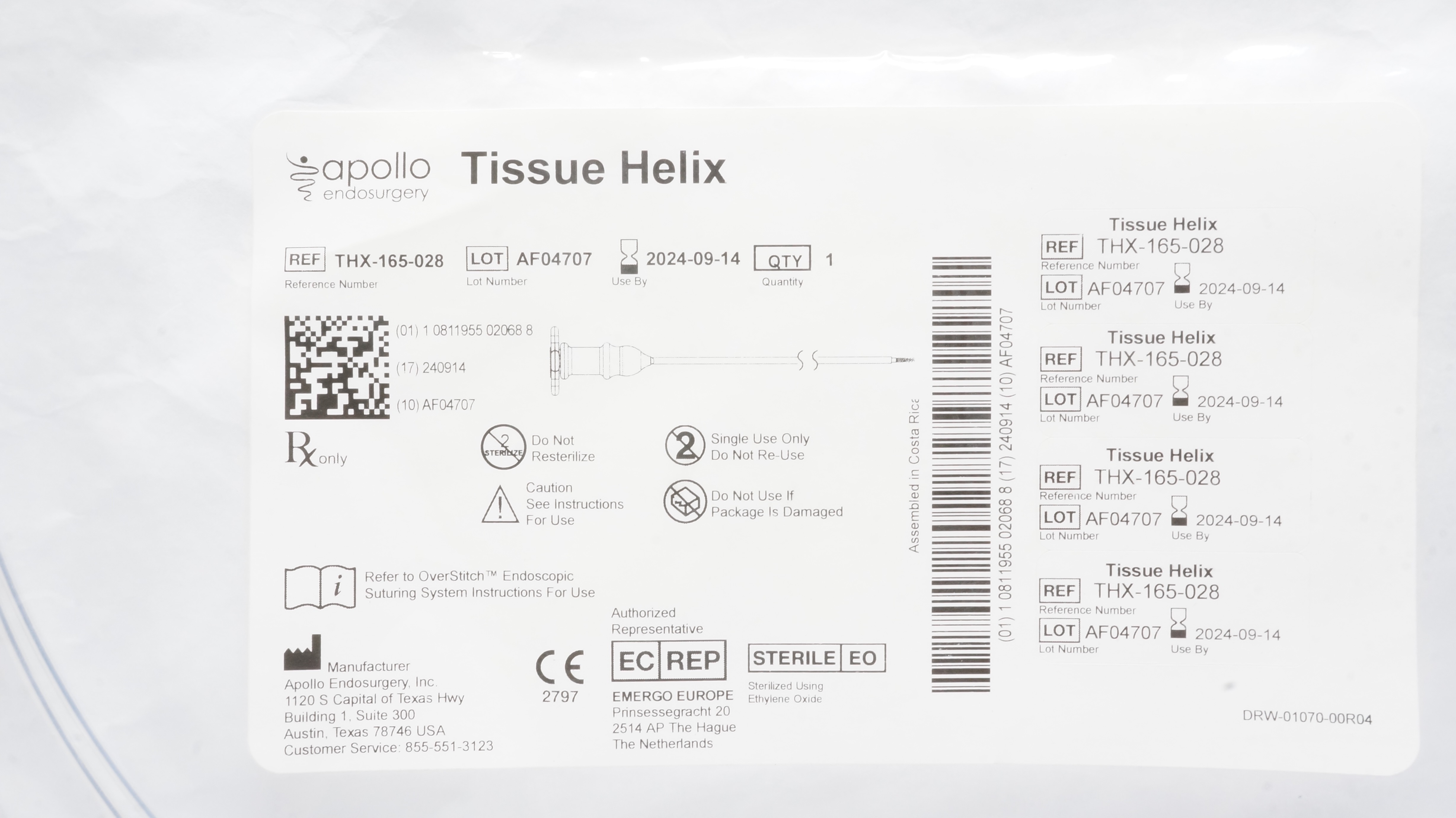 Apollo Endosurgery THX-165-028 Tissue Helix (x)