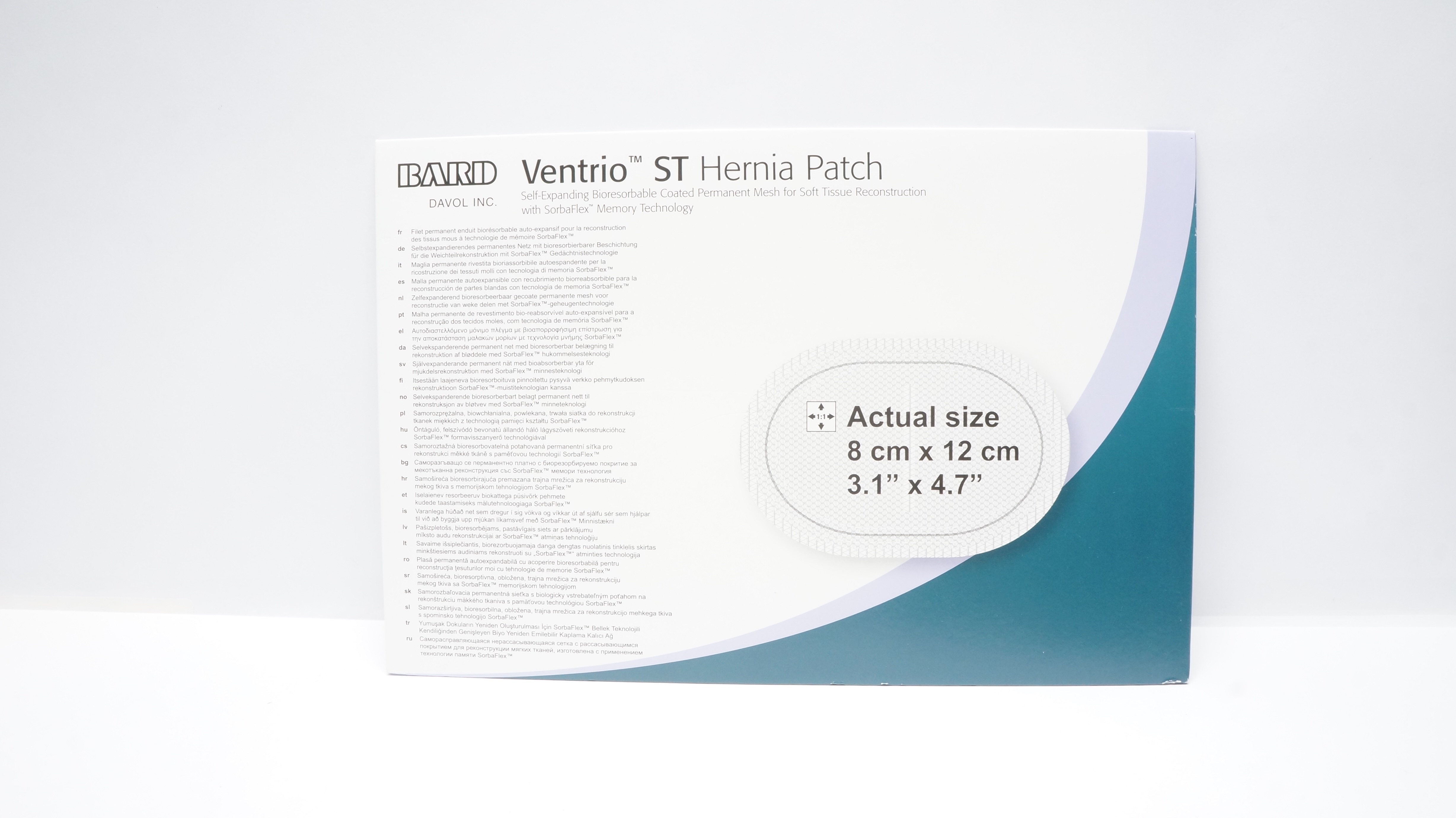 Bard 5950030 Davol Ventrio ST Hernia Patch Oval 3.1inch x 4.7inch