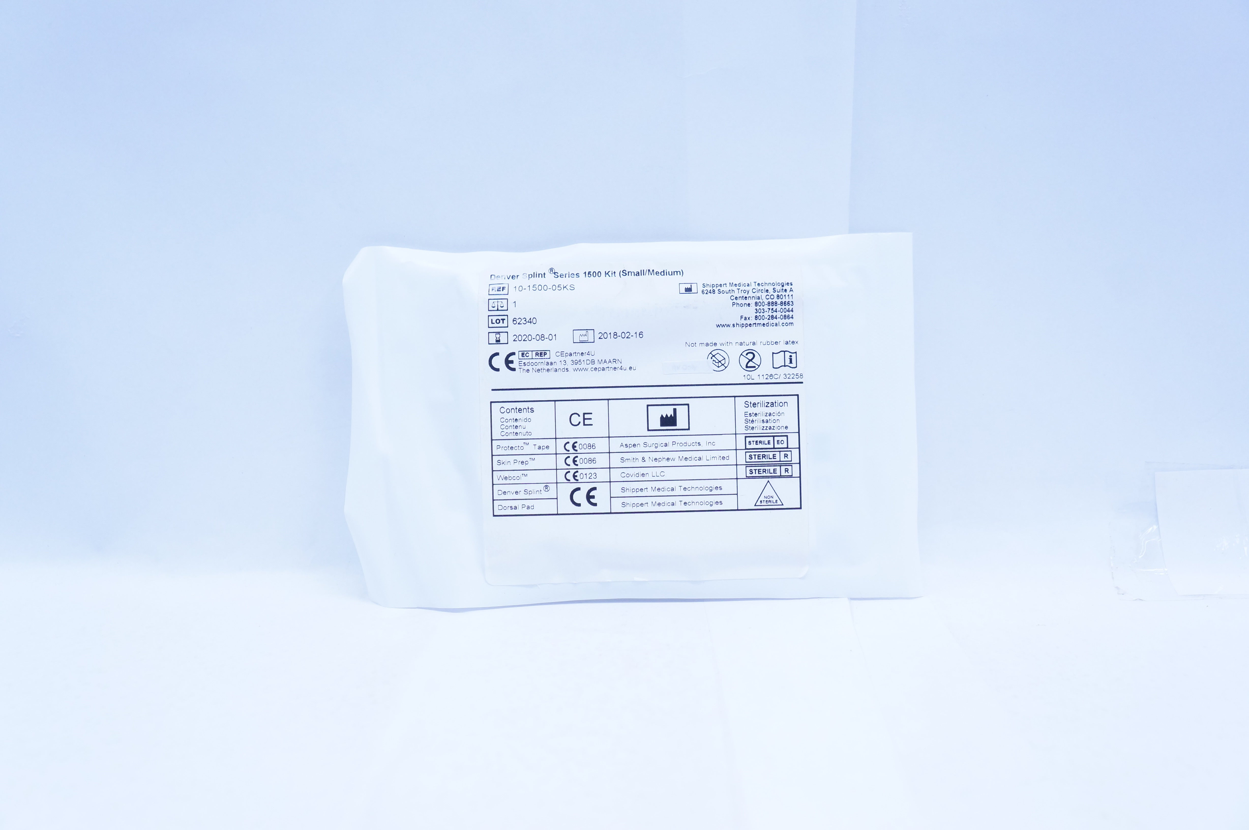 Shippert Medical 10-1500-05KS Denver Splint Series 1500 Kit (Small/Medium) (x)