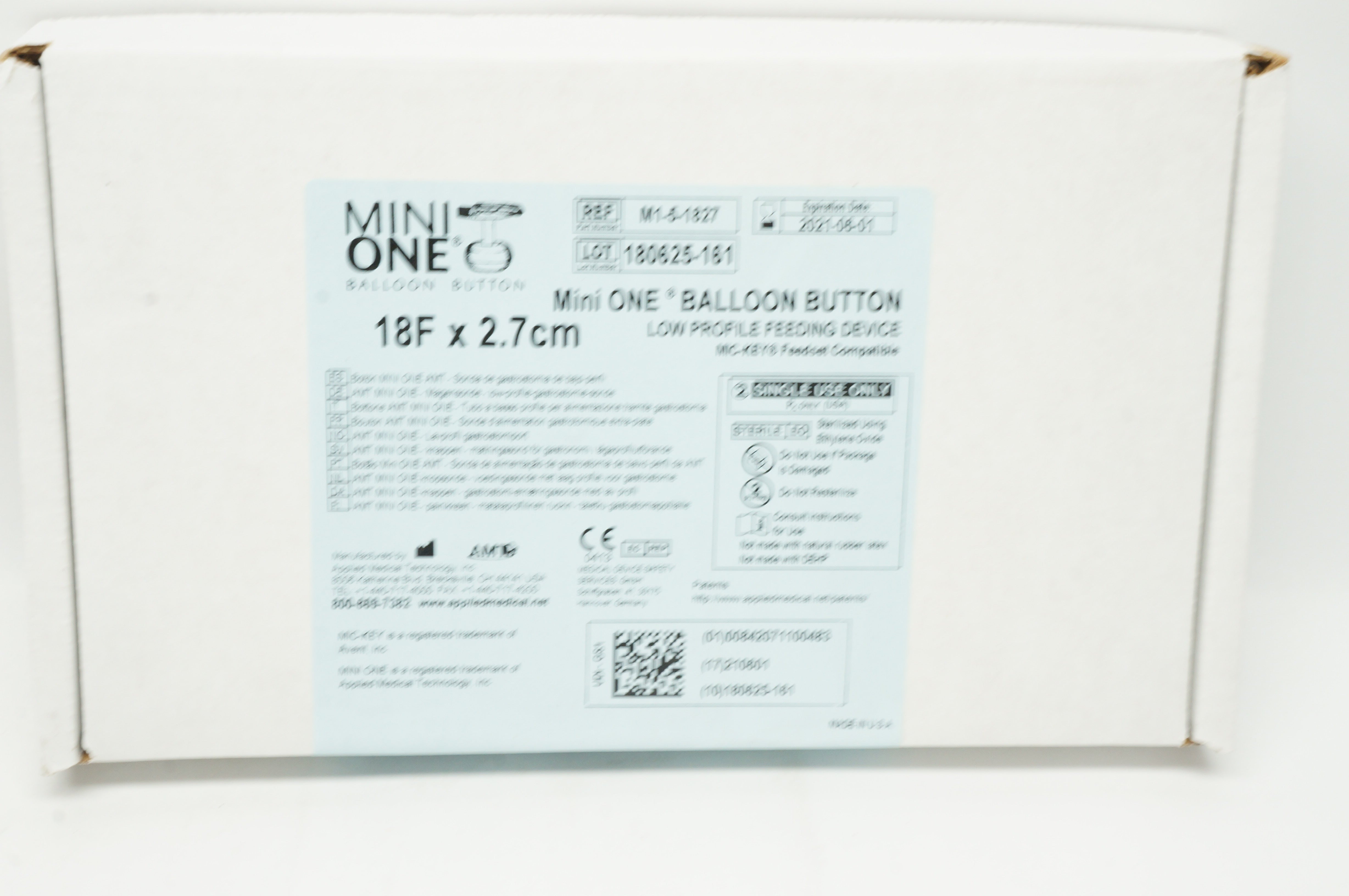 Applied Medical M1-5-1827 Mini One Balloon Button 18F x 2.7cm (x)