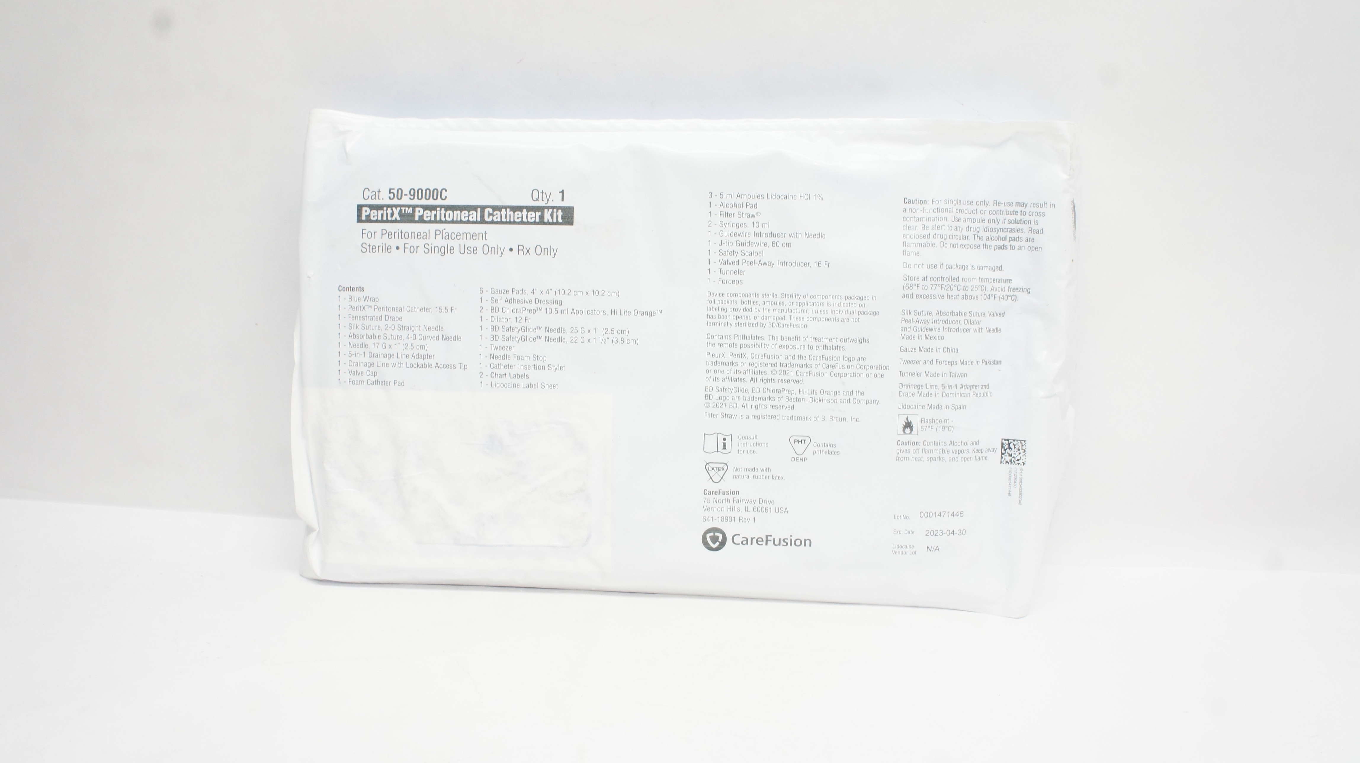 CareFusion 50-9000C PeritX Peritoneal Cath. Kit (x)