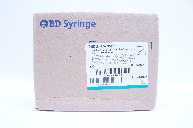BD 309571 Luer-Lok Tip Syringe 3ml, 23G x 1 - Box of 100
