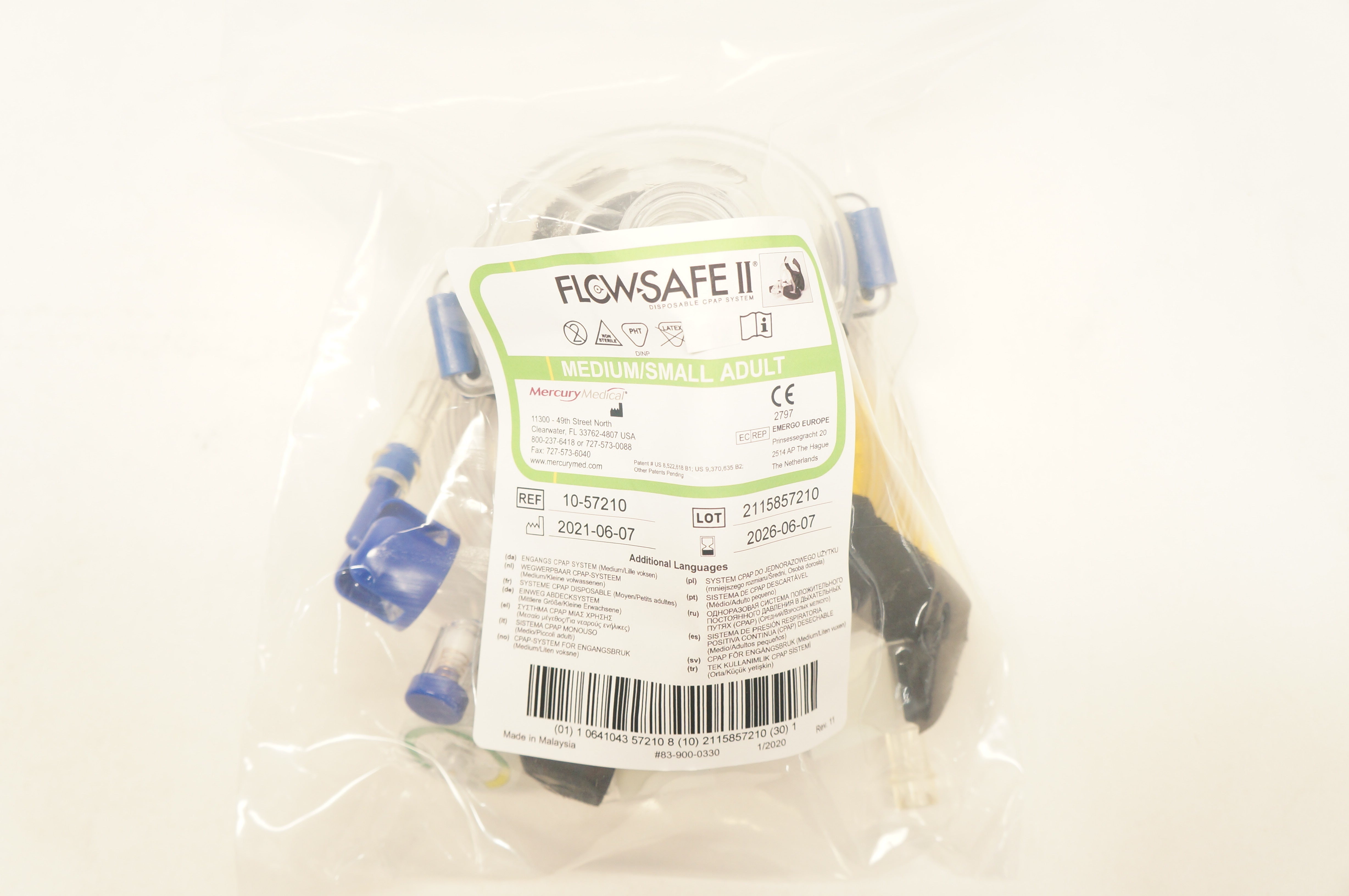 Mercury Medical 10-57210 Flow Safe II Medium/Small Adult