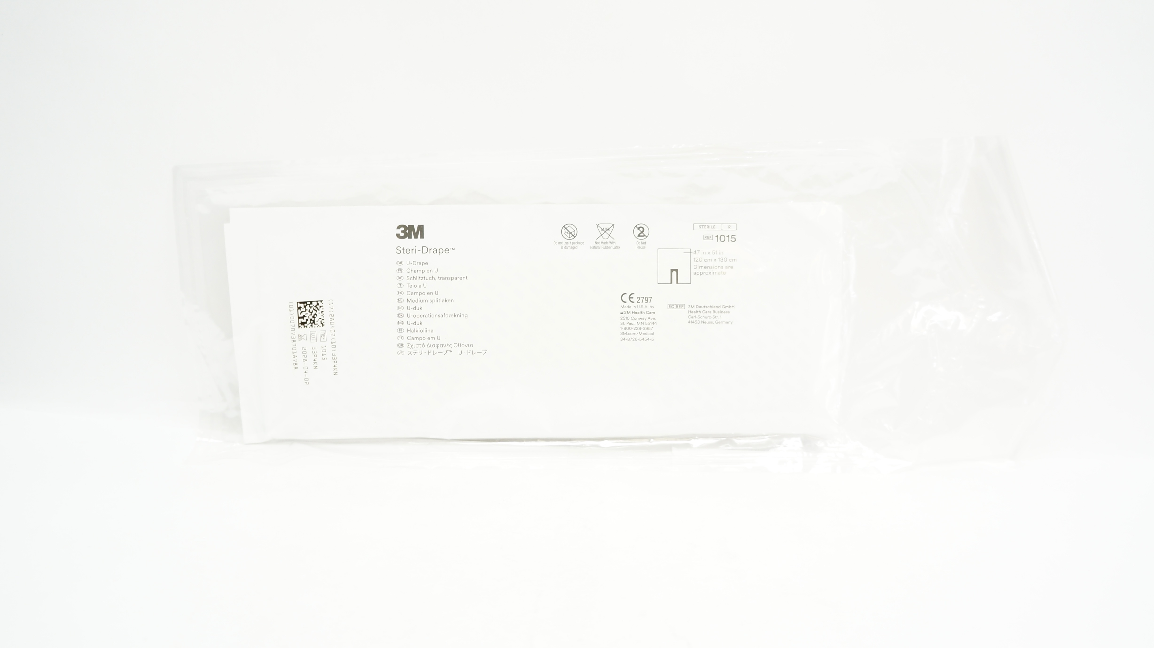 3M 1015 Steri-Drape U-Drape 47inch x 51inch (Approx.)