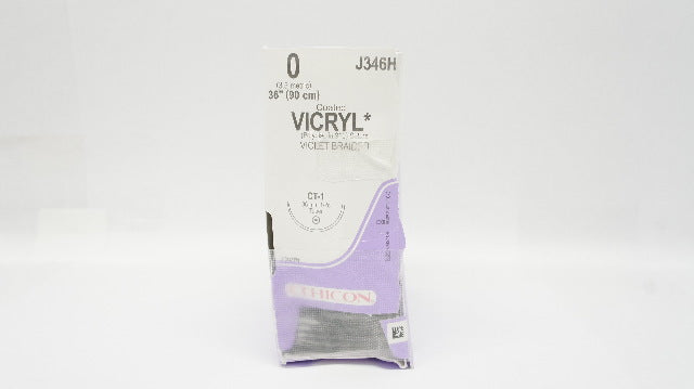 Ethicon J346H 0 Vicryl Stre CT-1 36mm 1/2c Taper 36inch - Box of 36 (x)