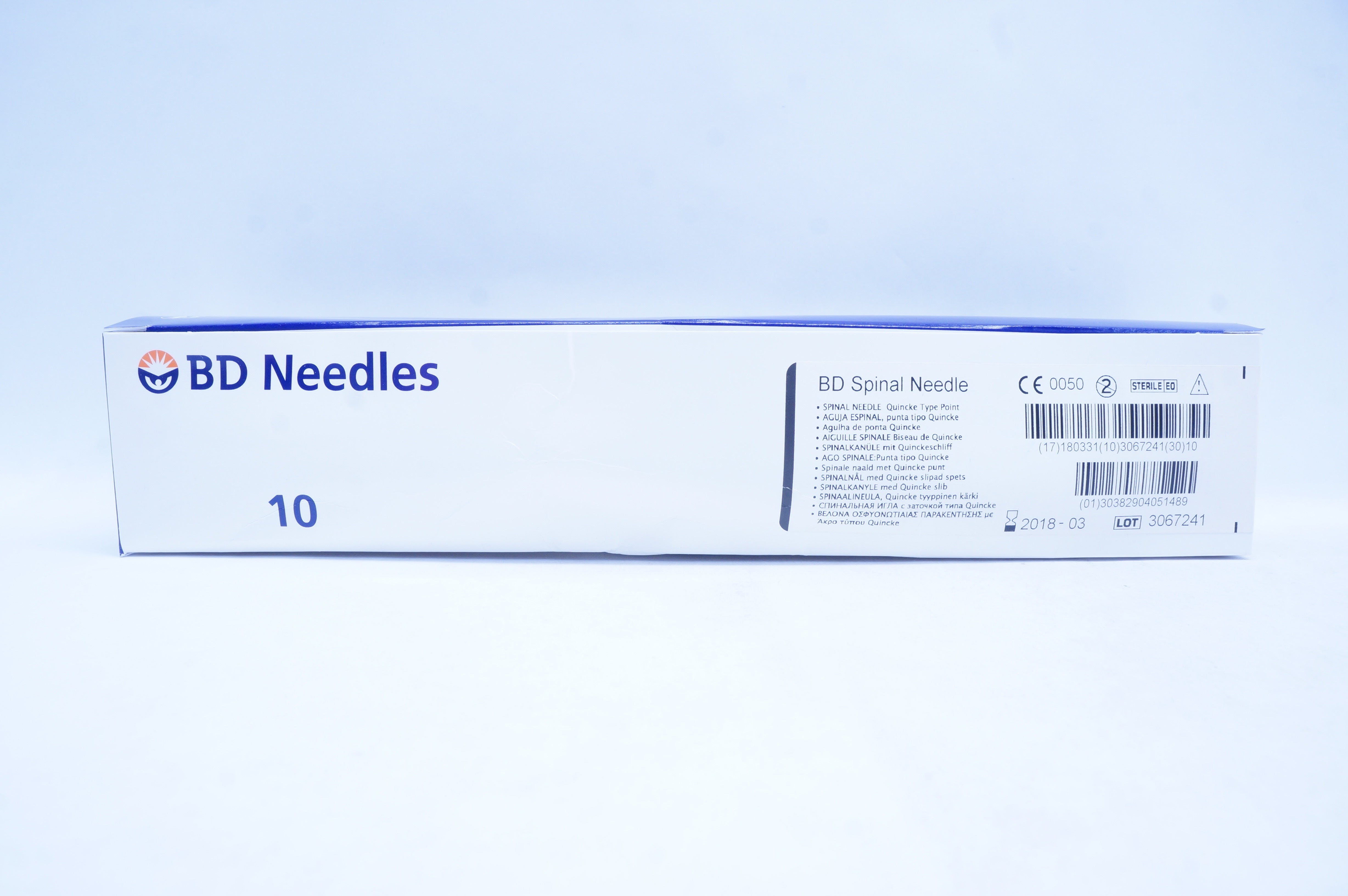 BD 405148 Spinal Ndle, Quincke 22 GA. x 5.00 inch (x) - Box of 10